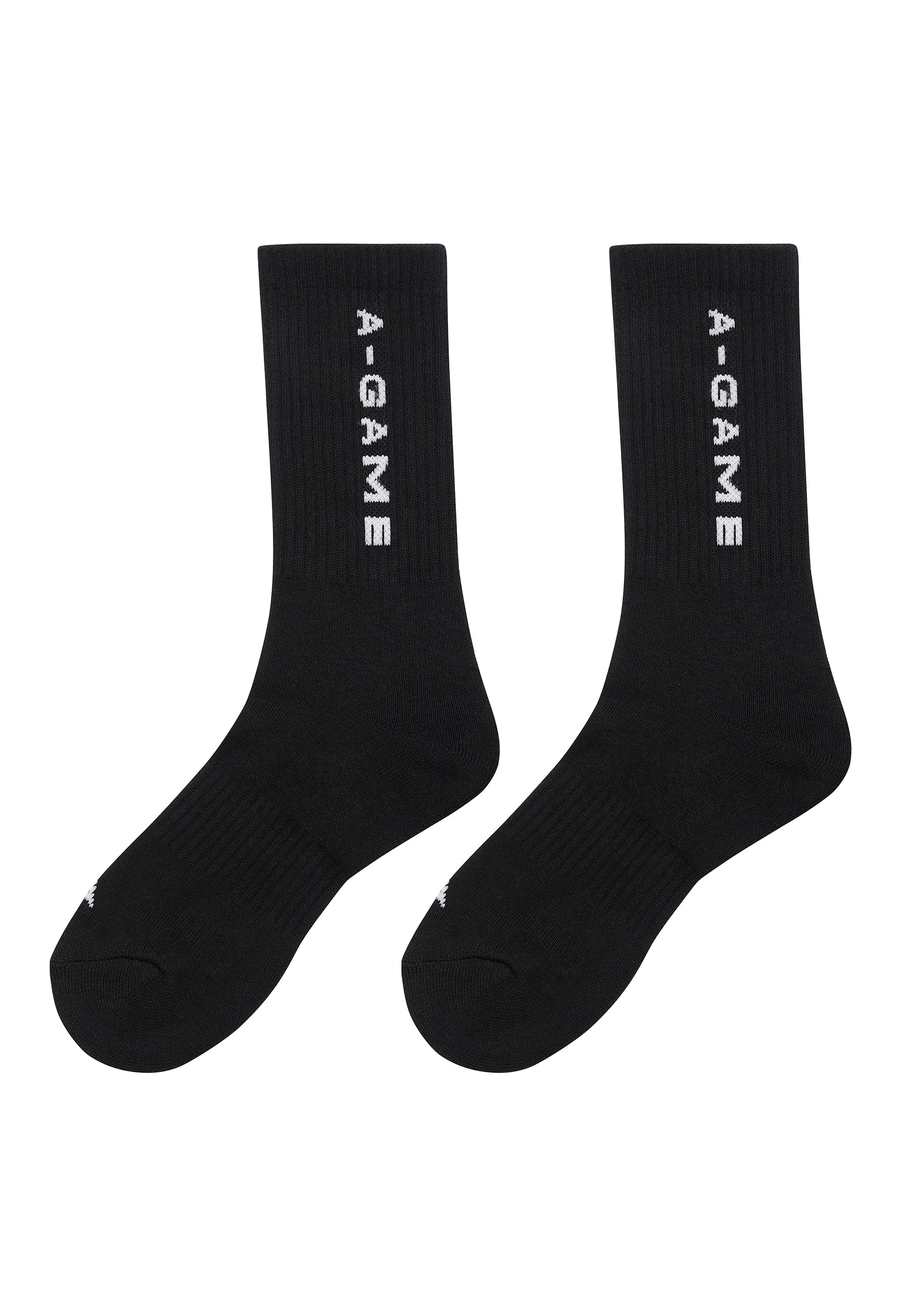 🎁 CREW SOCKS TEXT LOGO - BLACK/WHITE (100% off)