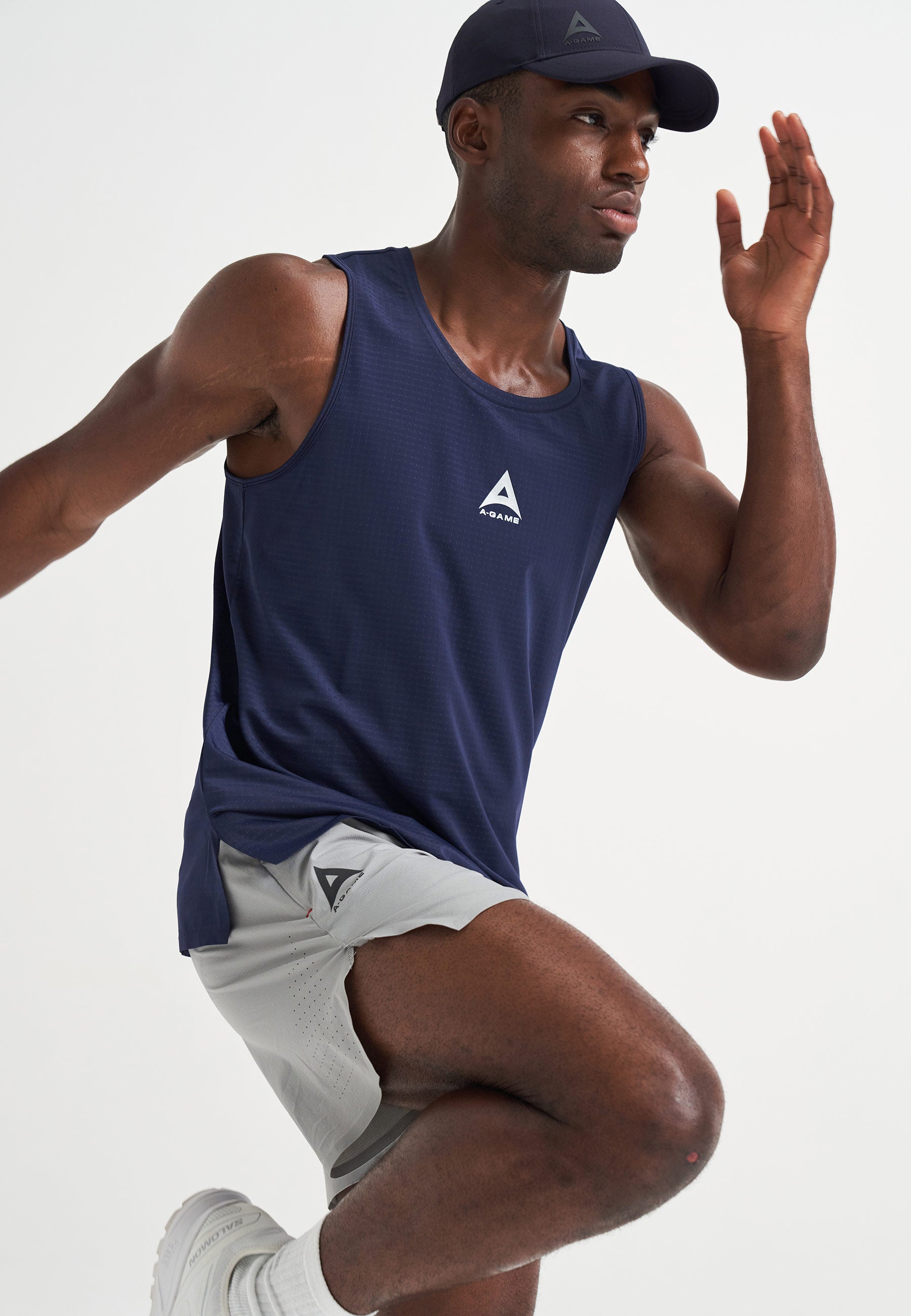 MENS A-GAME TRAINING TANK TOP - NAVY