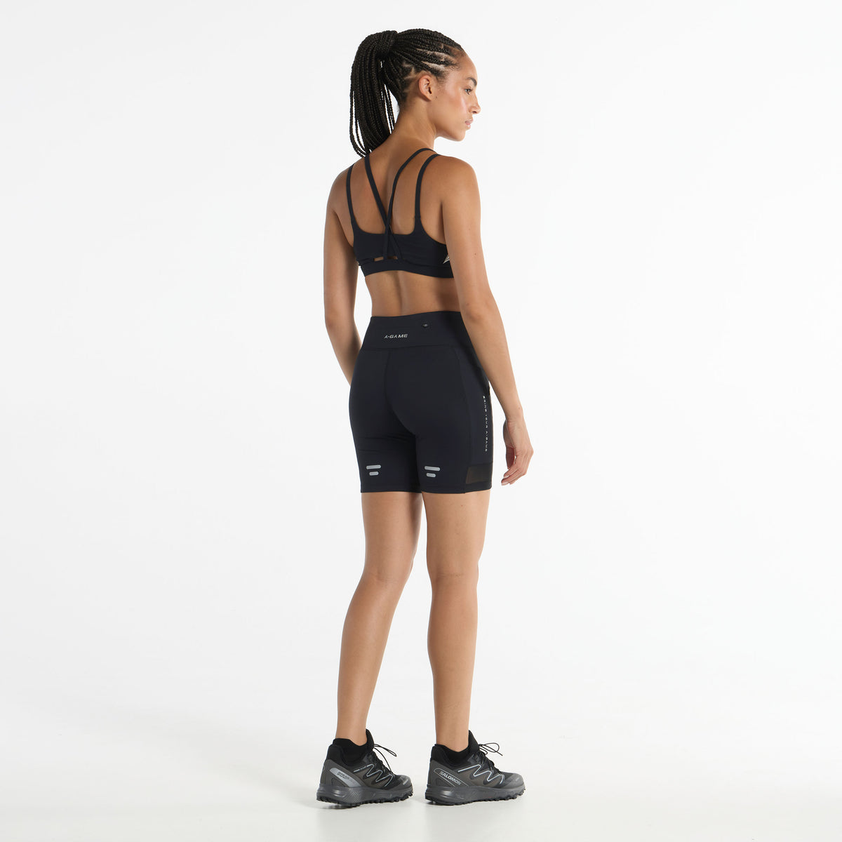 Women's Reflective Running Shorts - Black
