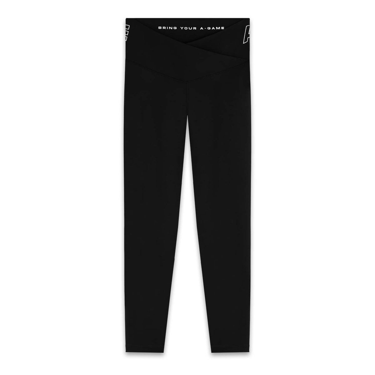 Women's High Waisted Wrapped Yoga Leggings - Black