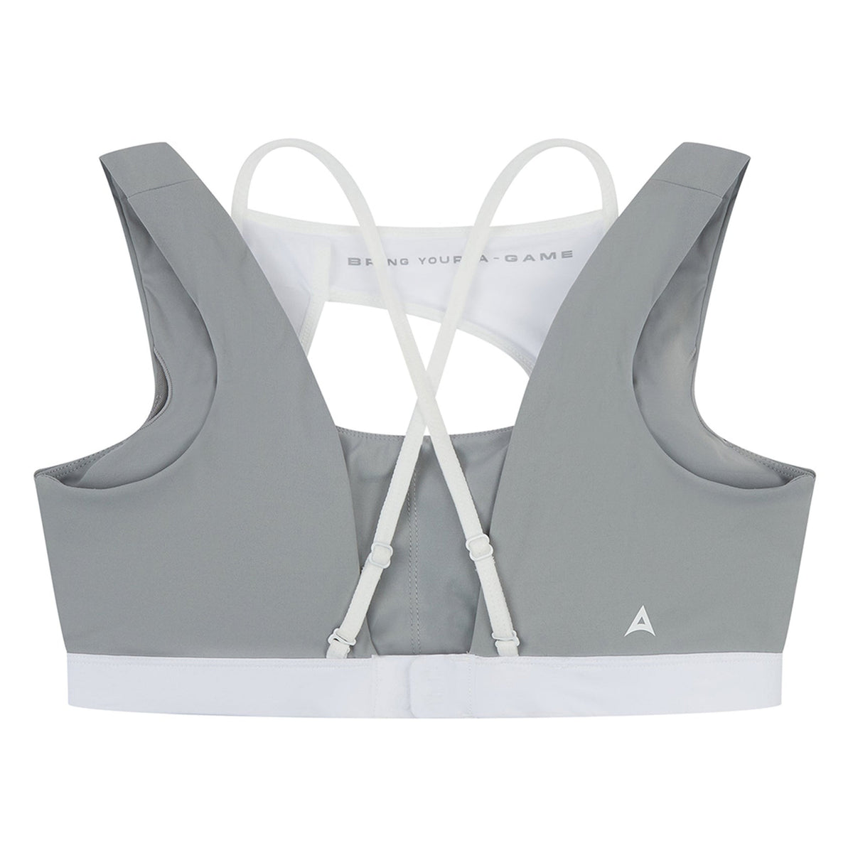 Women's Layered Sports Bra - White/Grey