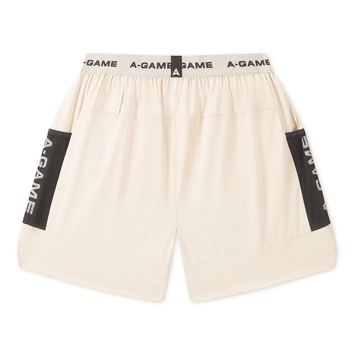 Men's Colour Block Training Shorts - Beige / Black