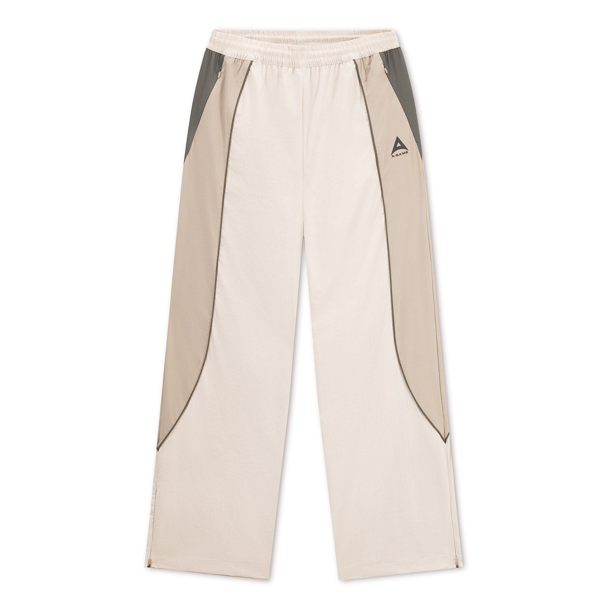 Men's Textured Track Pants - Beige / Mid Brown