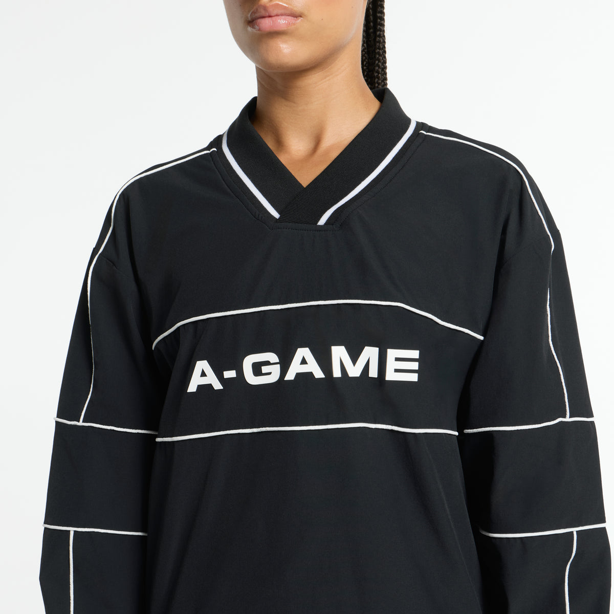 Women's Woven Pullover - Black