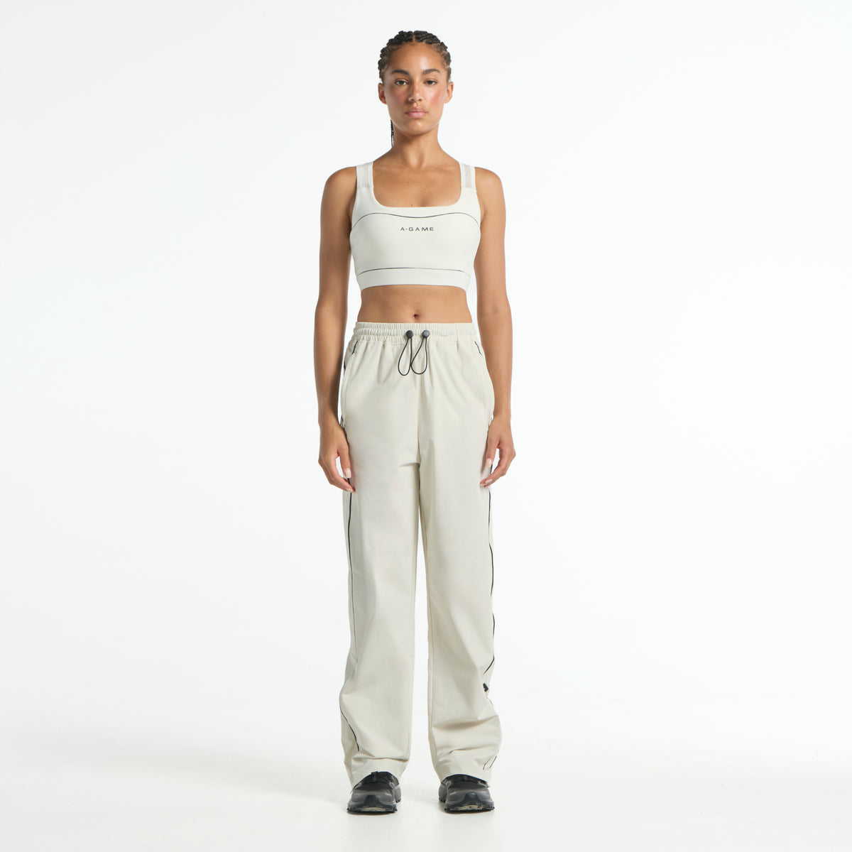 Women's Woven Joggers - Ecru