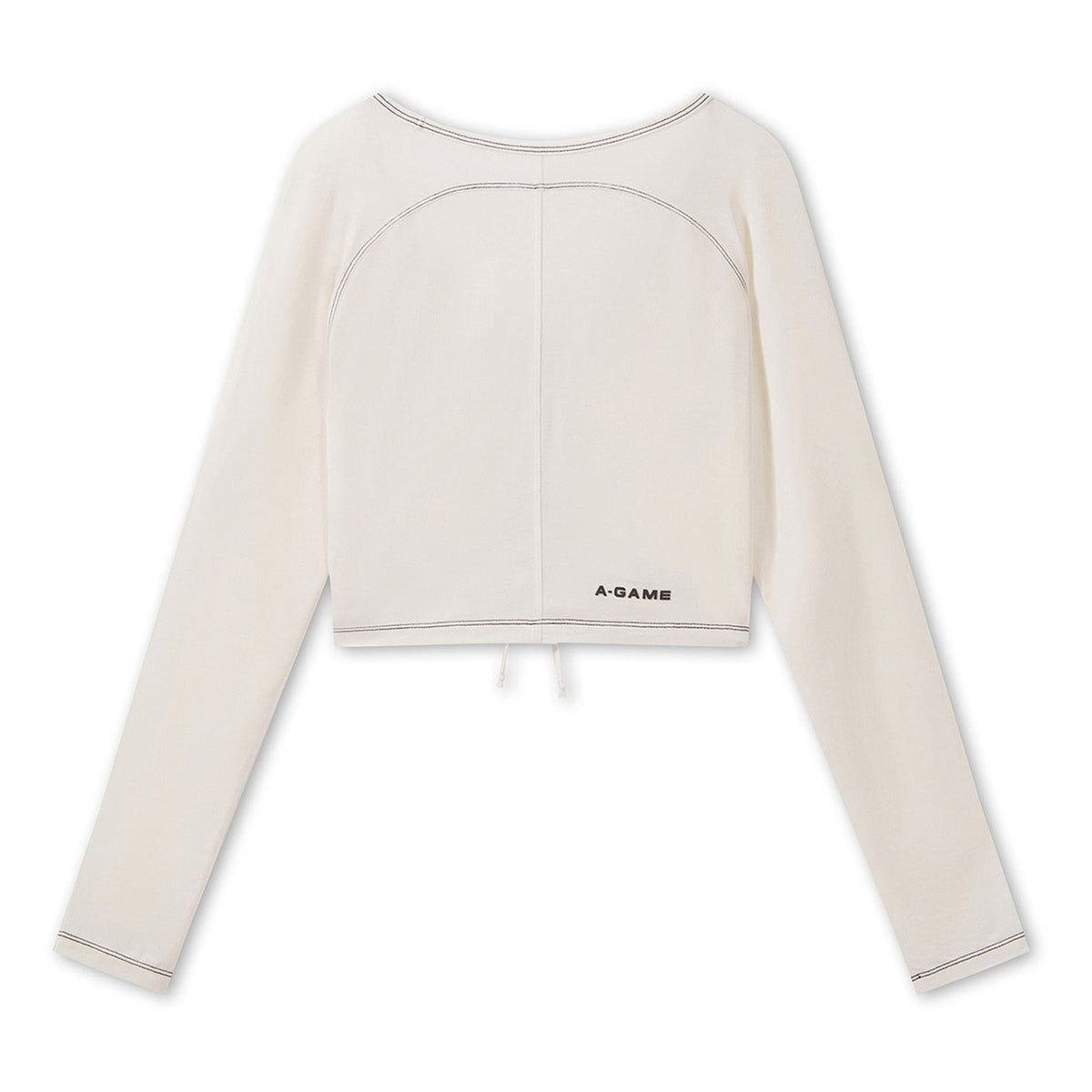 Women's Ruched Front Long Sleeve - Ecru