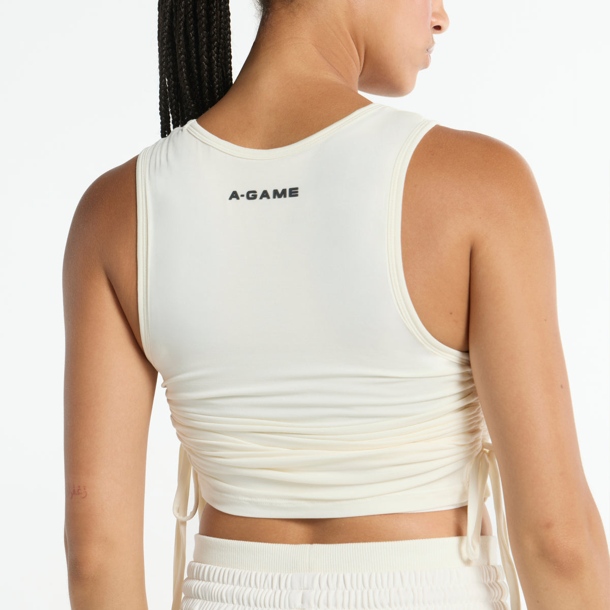 Women's Ruched Side Tank - Ecru