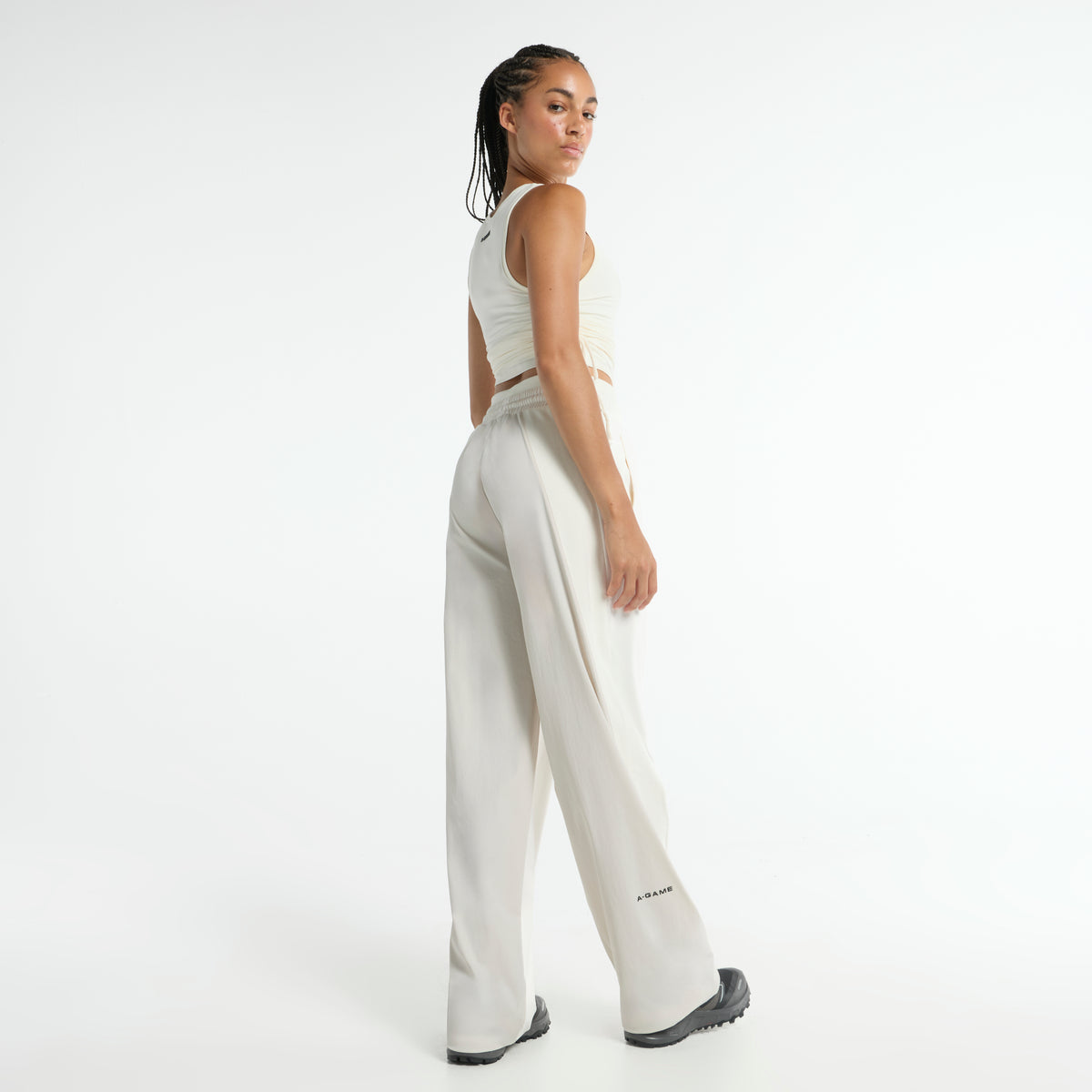 Women's Ruched Side Tank - Ecru