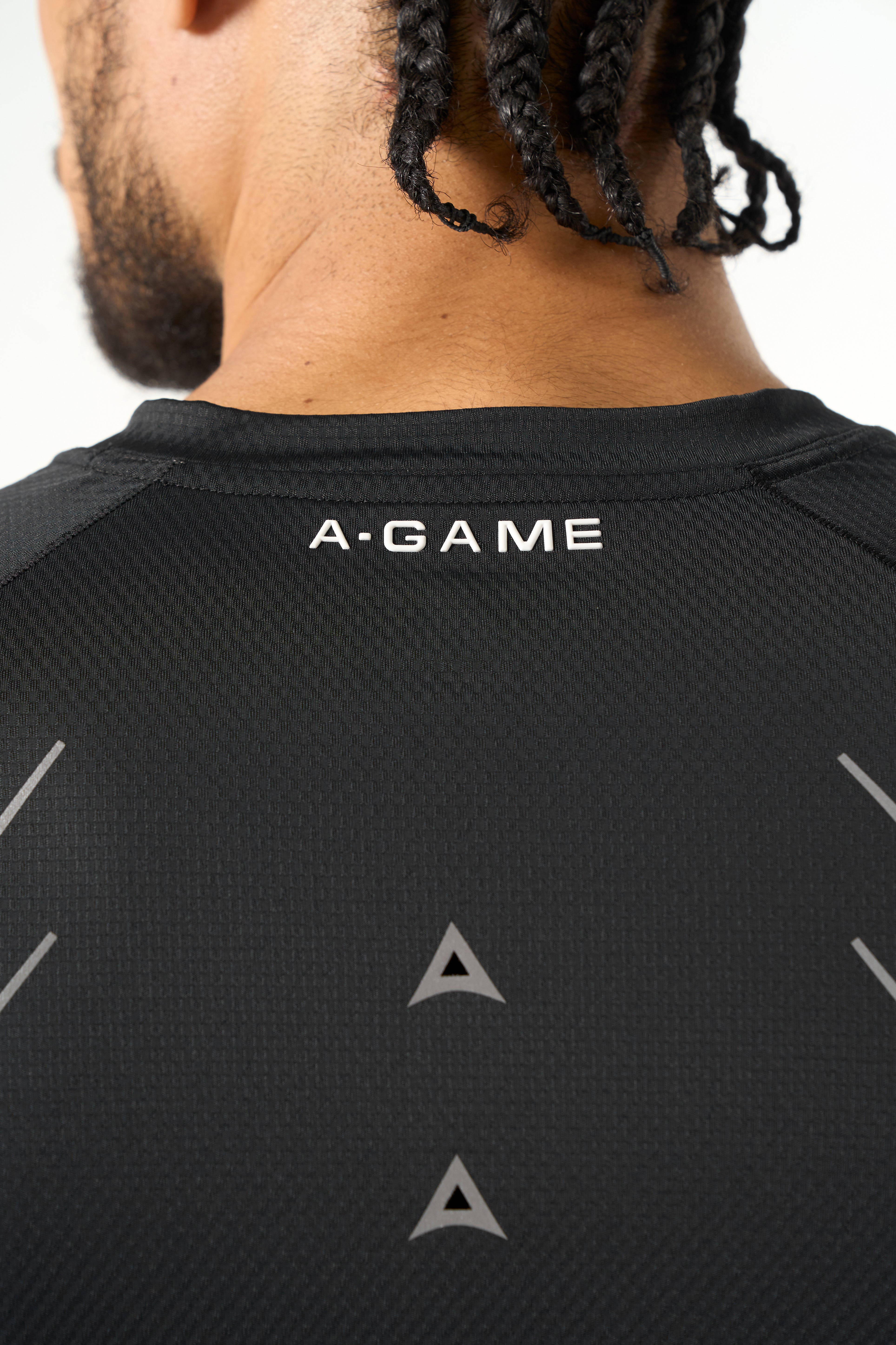 Men's Mesh Long Sleeve T-Shirt - Black