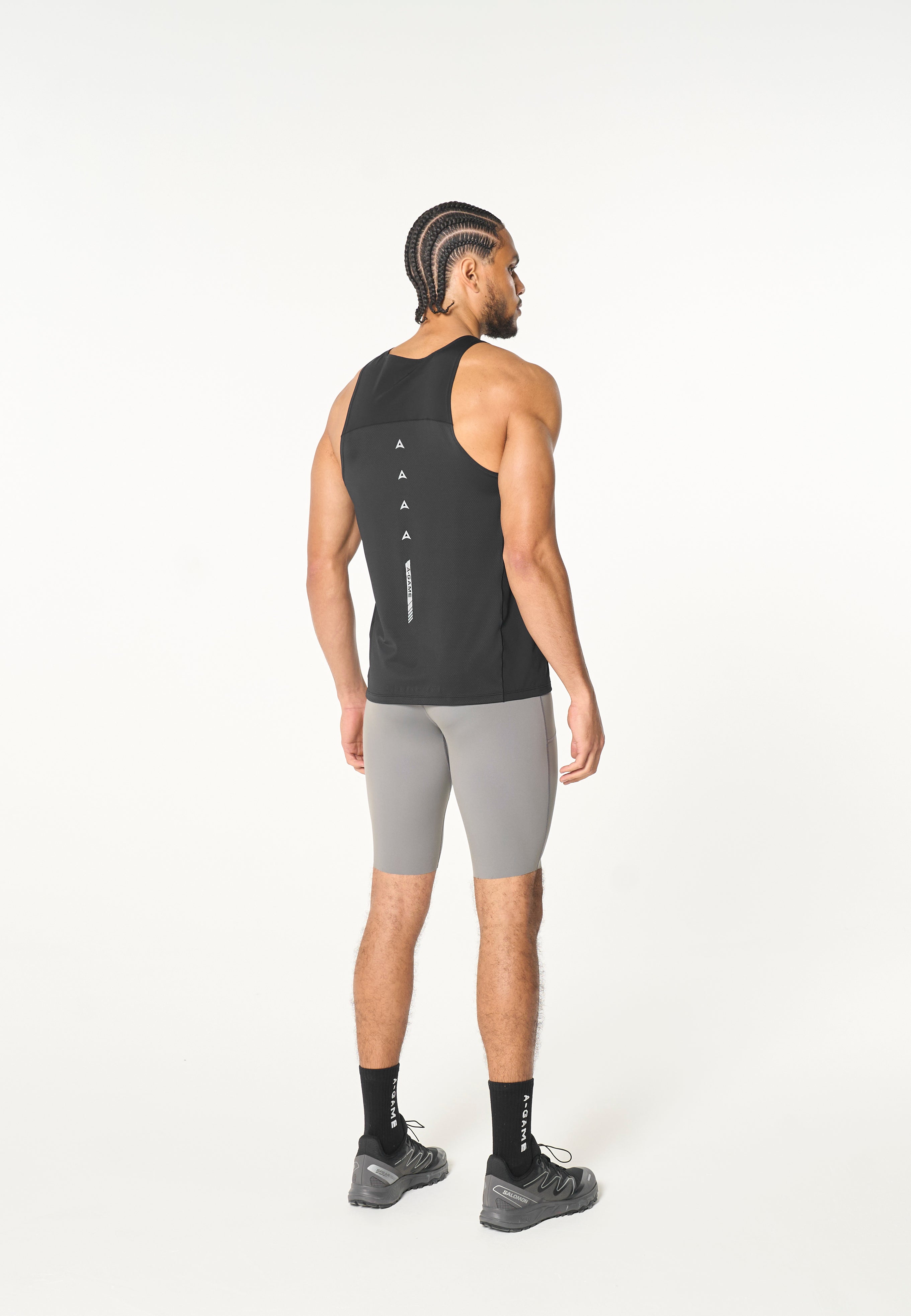 Men's Mesh Panel Vest - Black