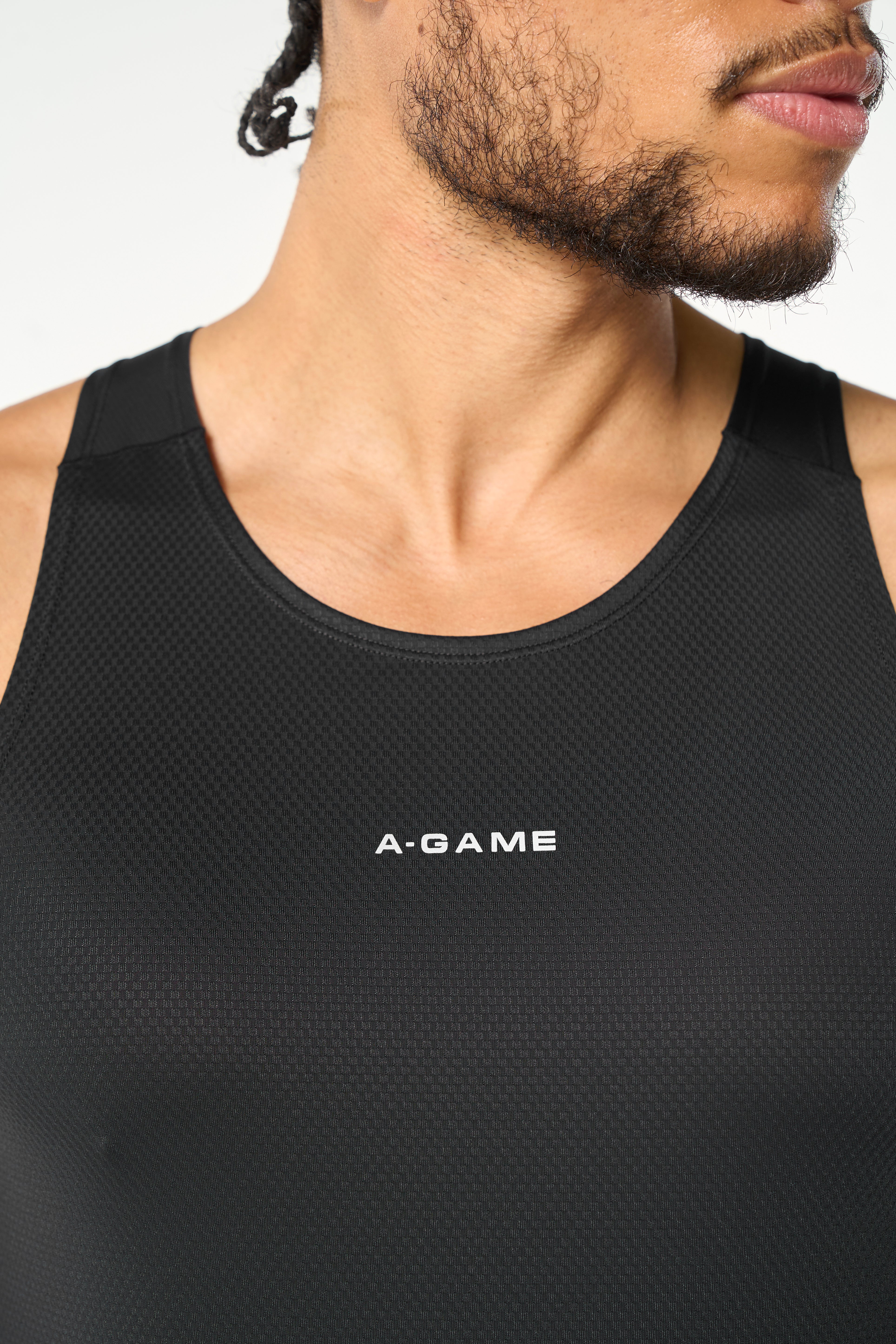 Men's Mesh Panel Vest - Black