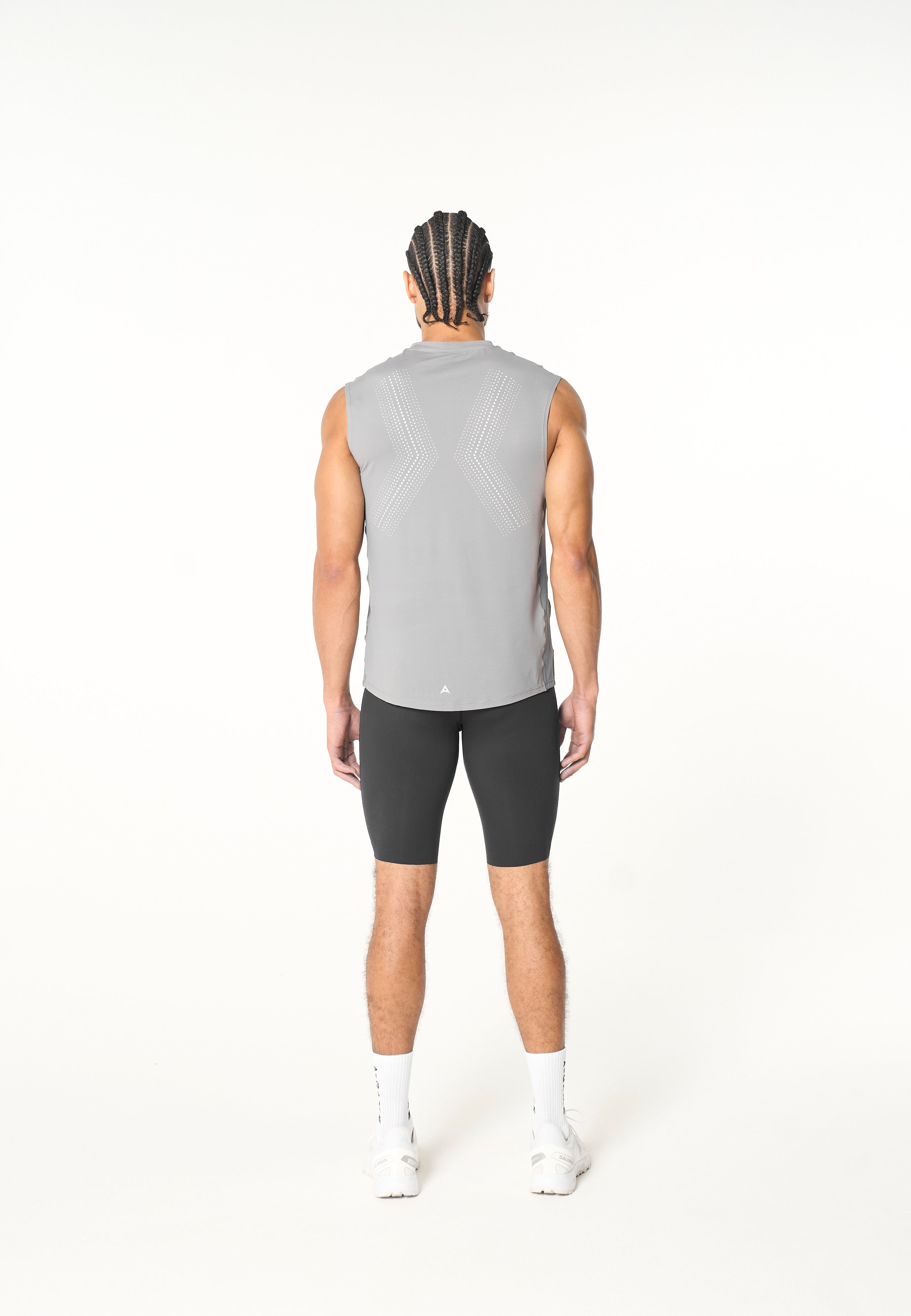 Men's Mesh Panelled Tank - Grey