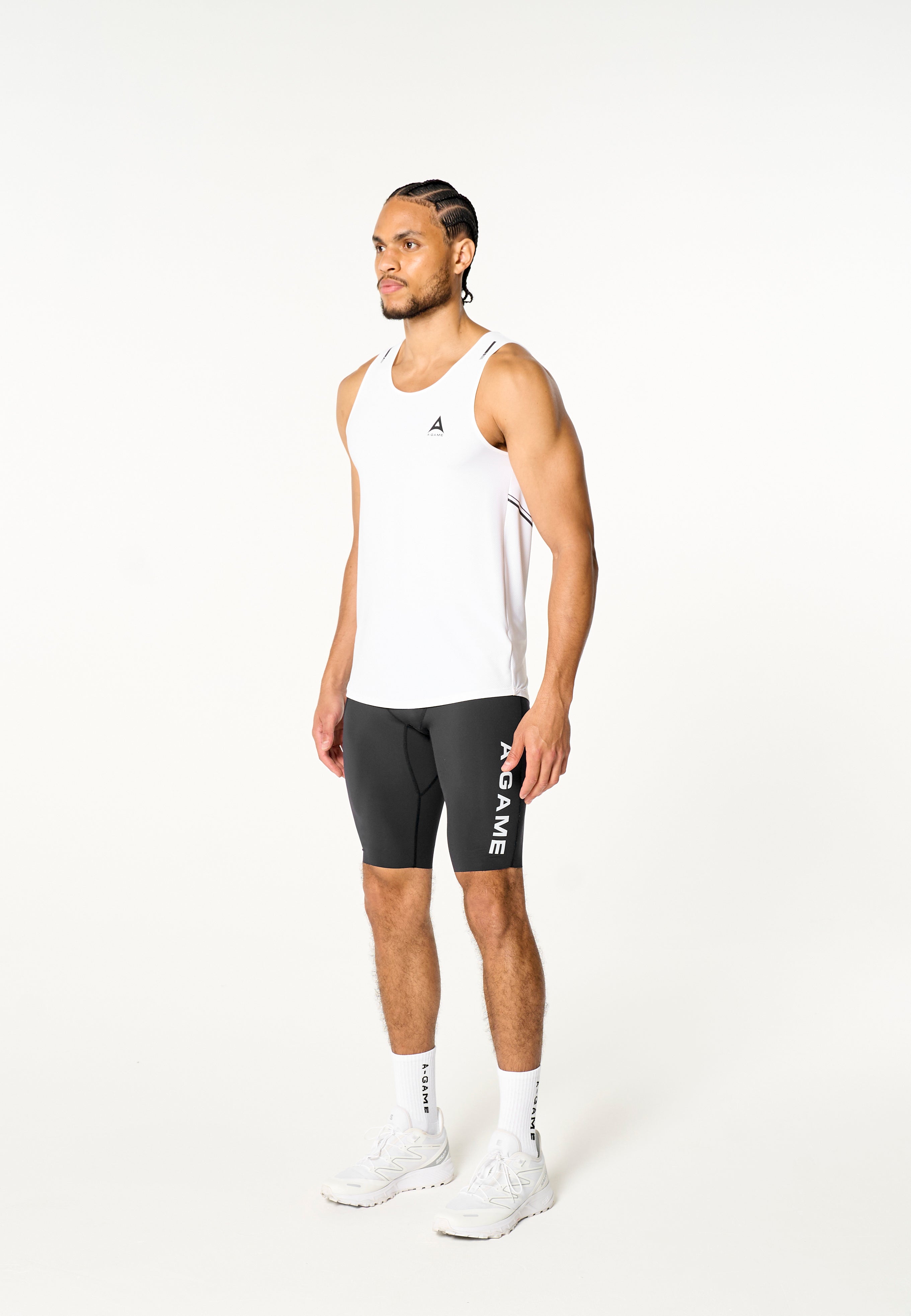 Men's Curved Hem Training Vest - White