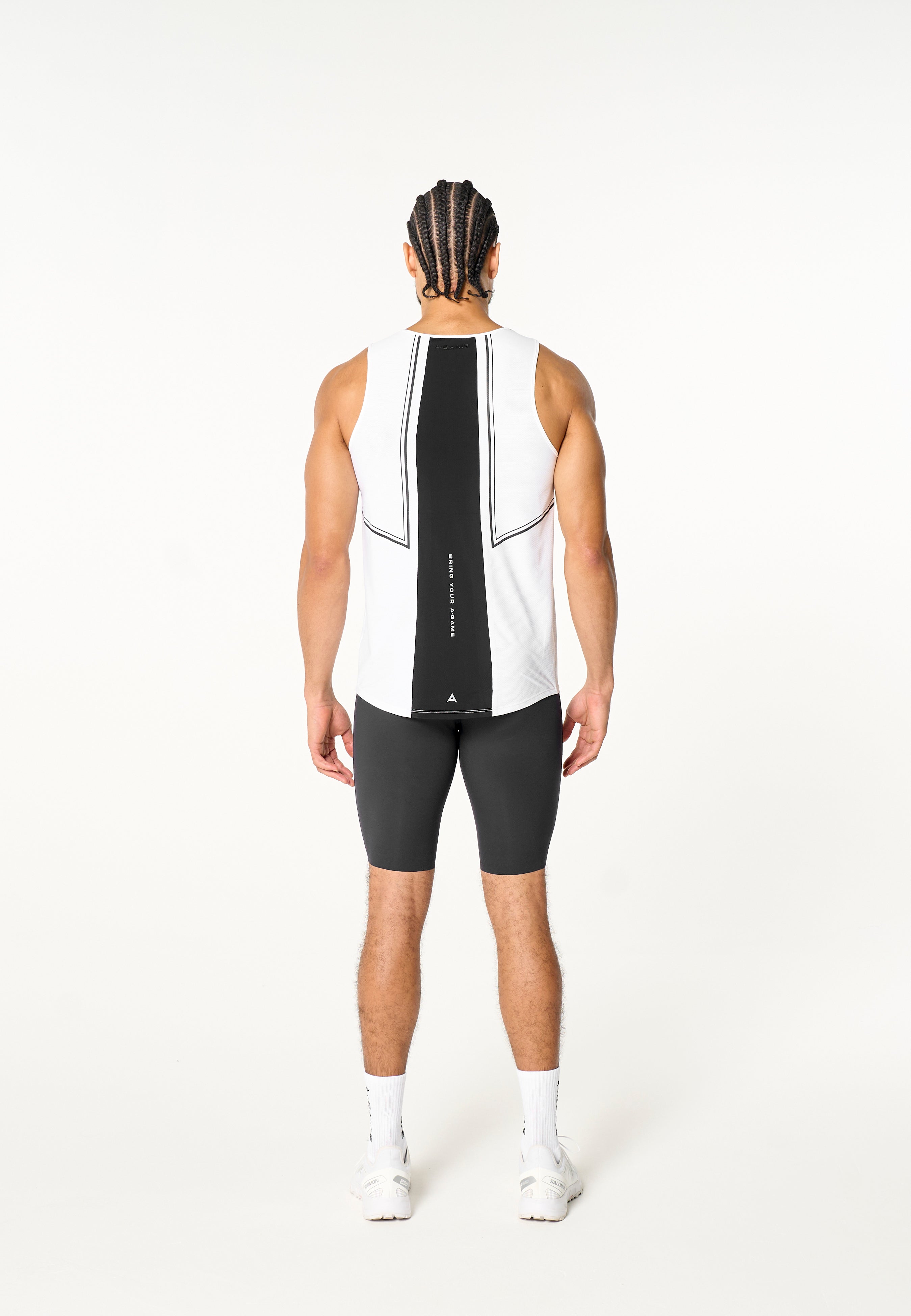 Men's Curved Hem Training Vest - White
