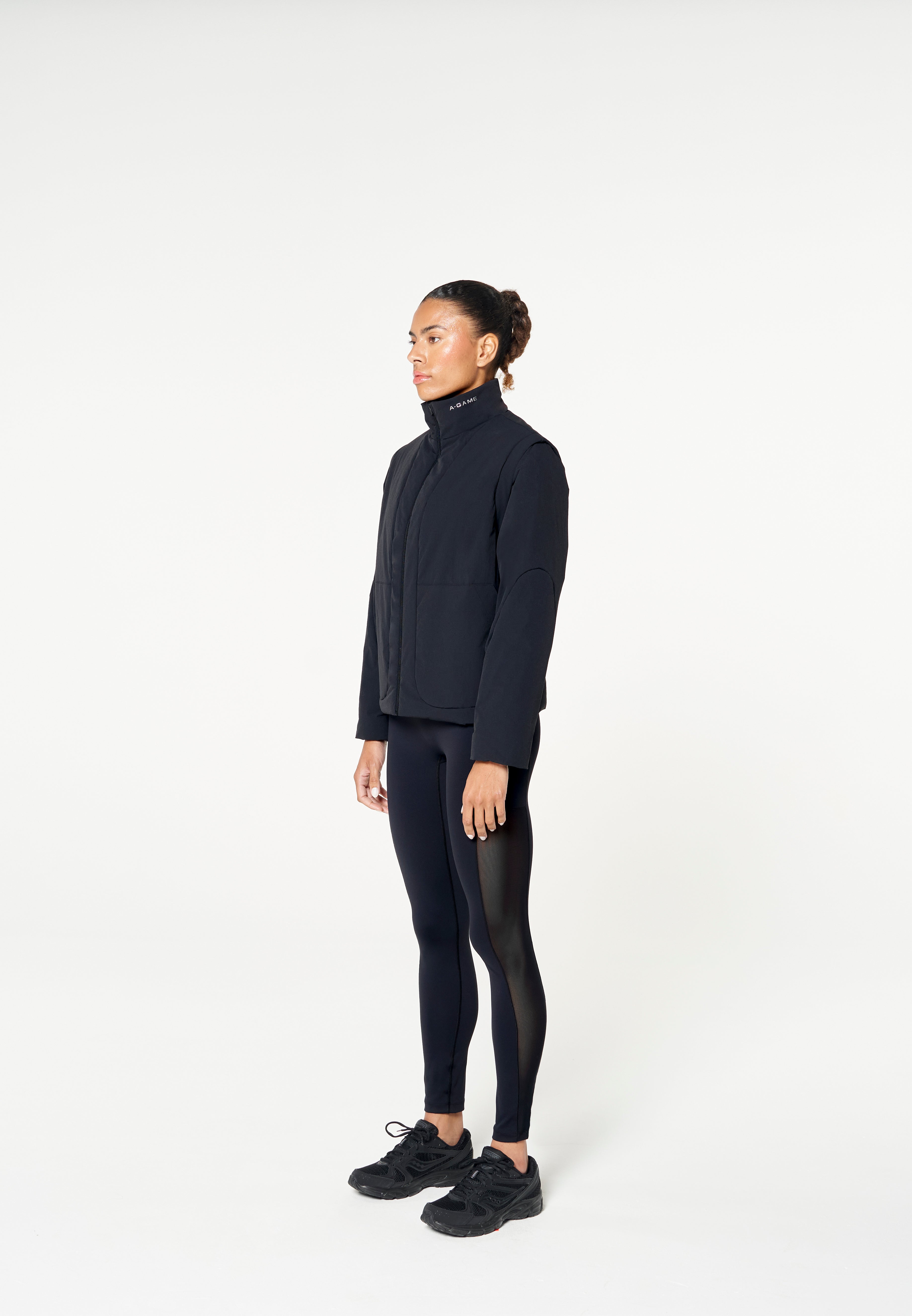 WOMENS LIGHT WEIGHT PADDED JACKET - BLACK