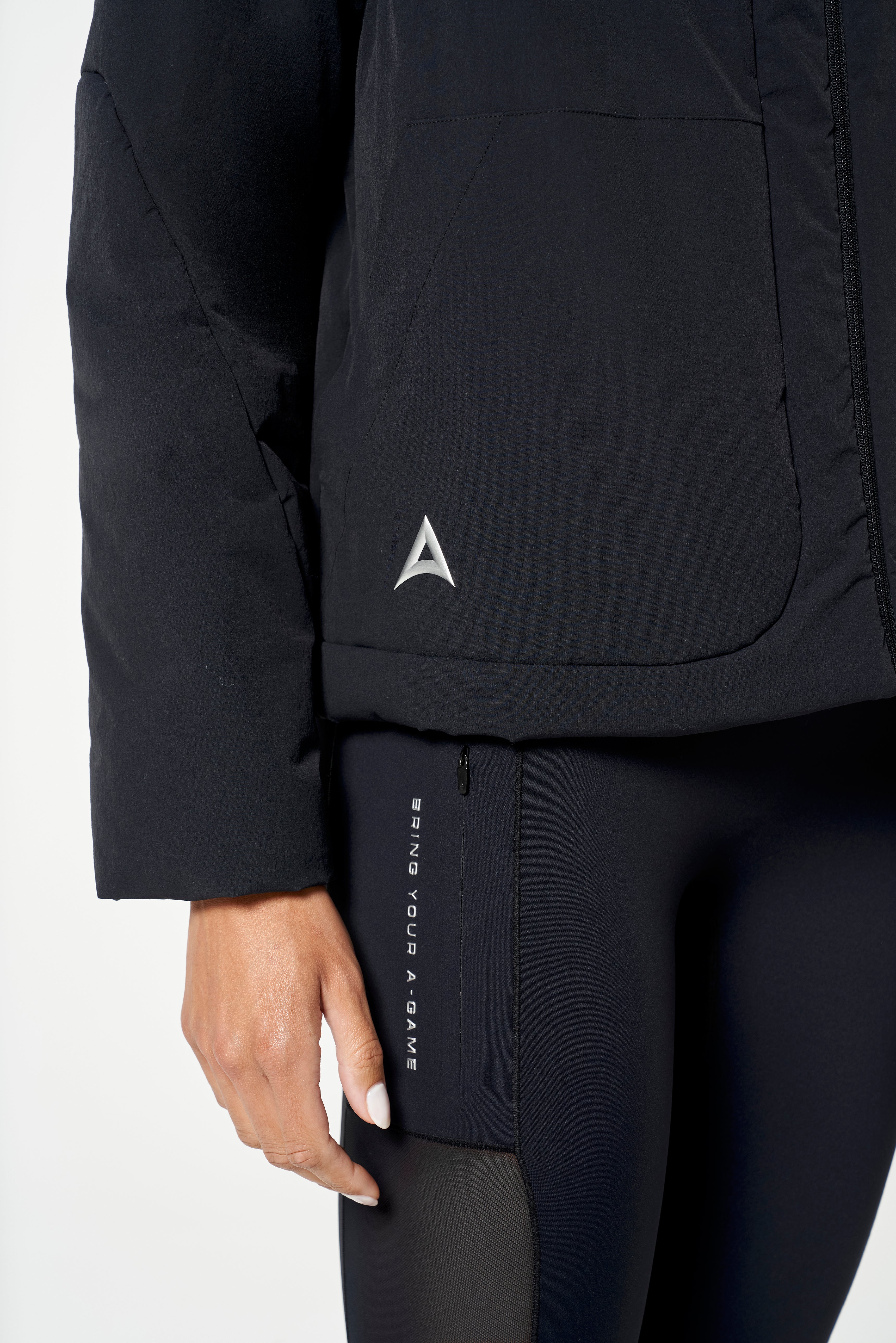 WOMENS LIGHT WEIGHT PADDED JACKET - BLACK