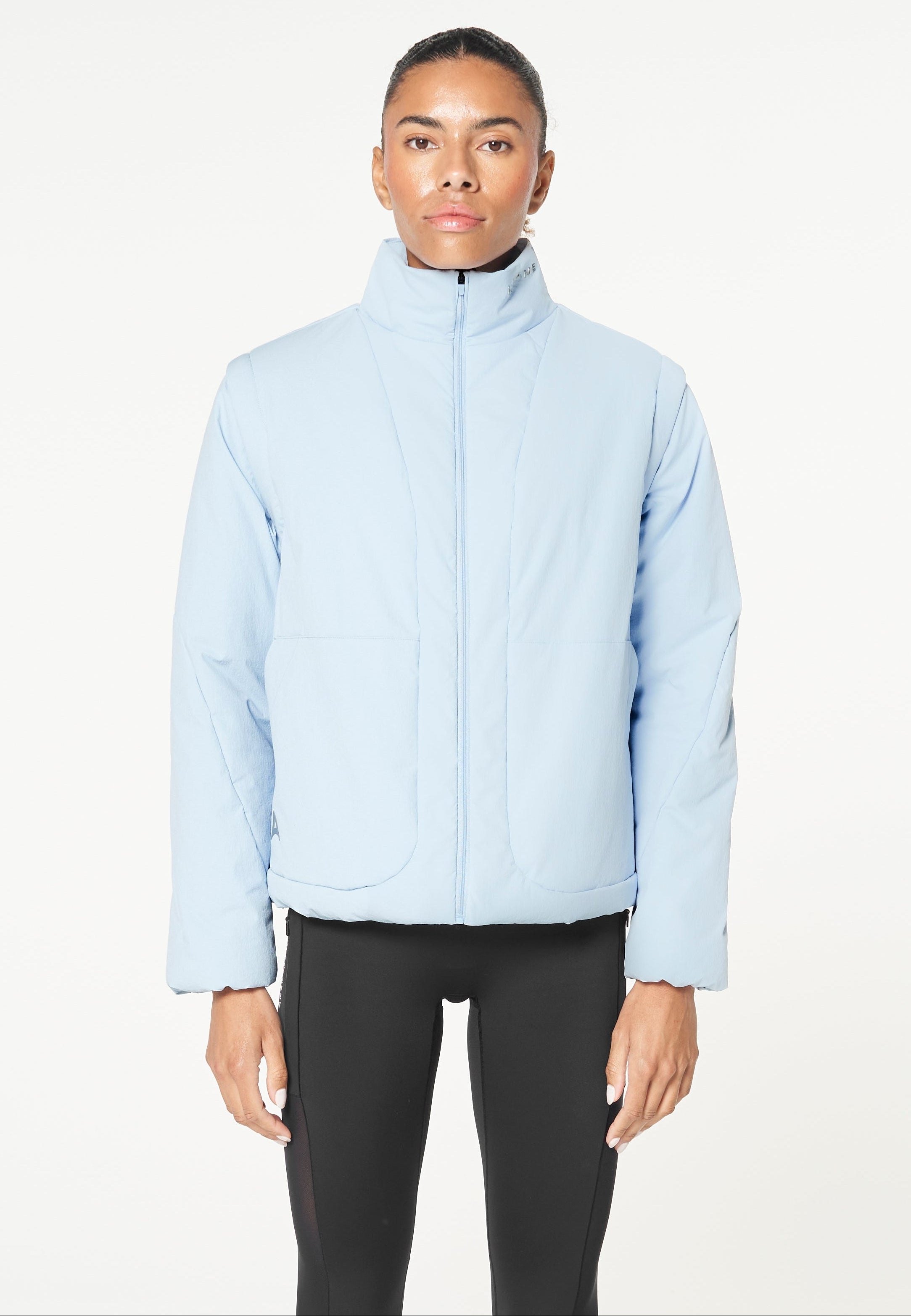 WOMENS LIGHT WEIGHT PADDED JACKET - PALE BLUE