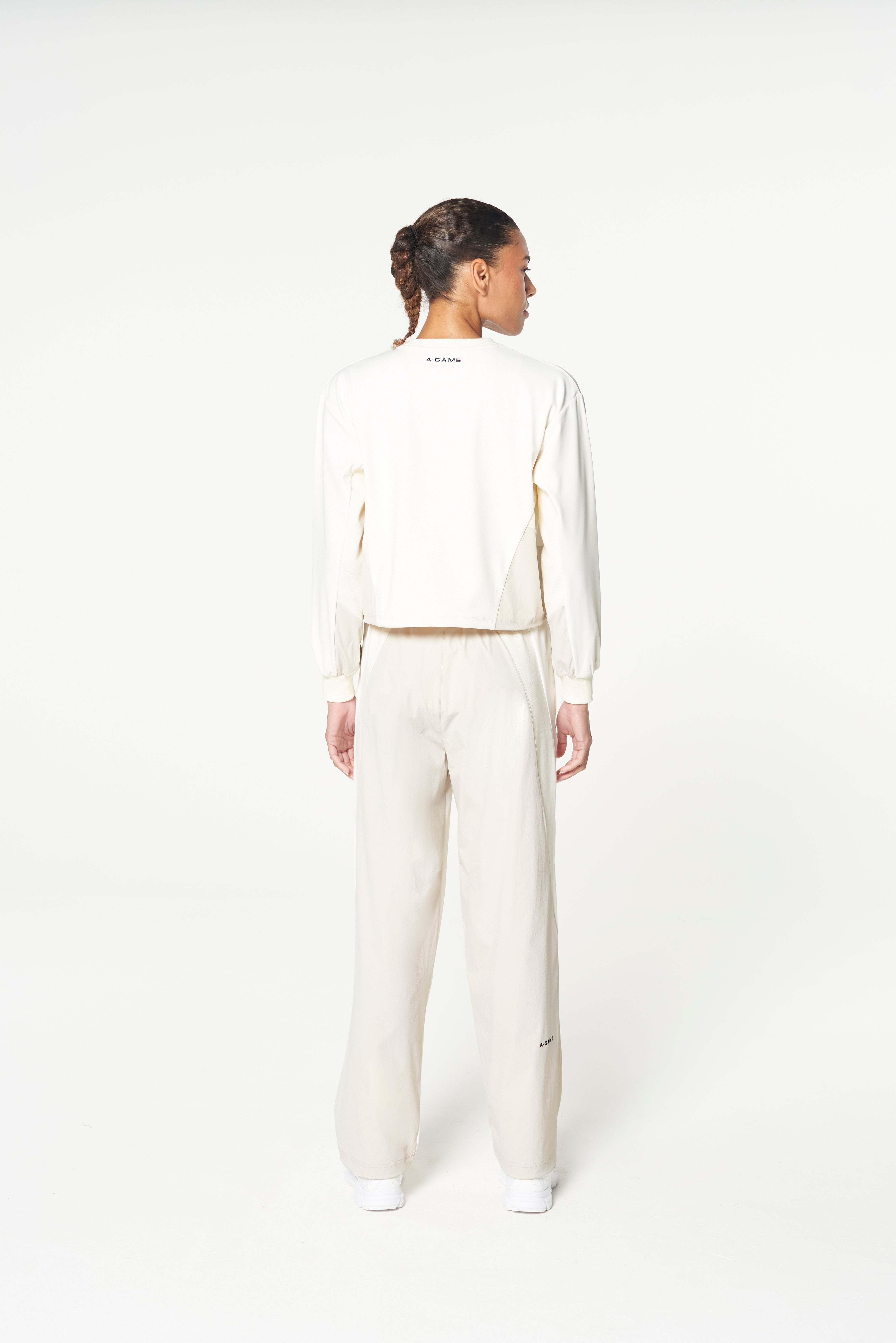 Women's Oversized Track Sweater - Ecru