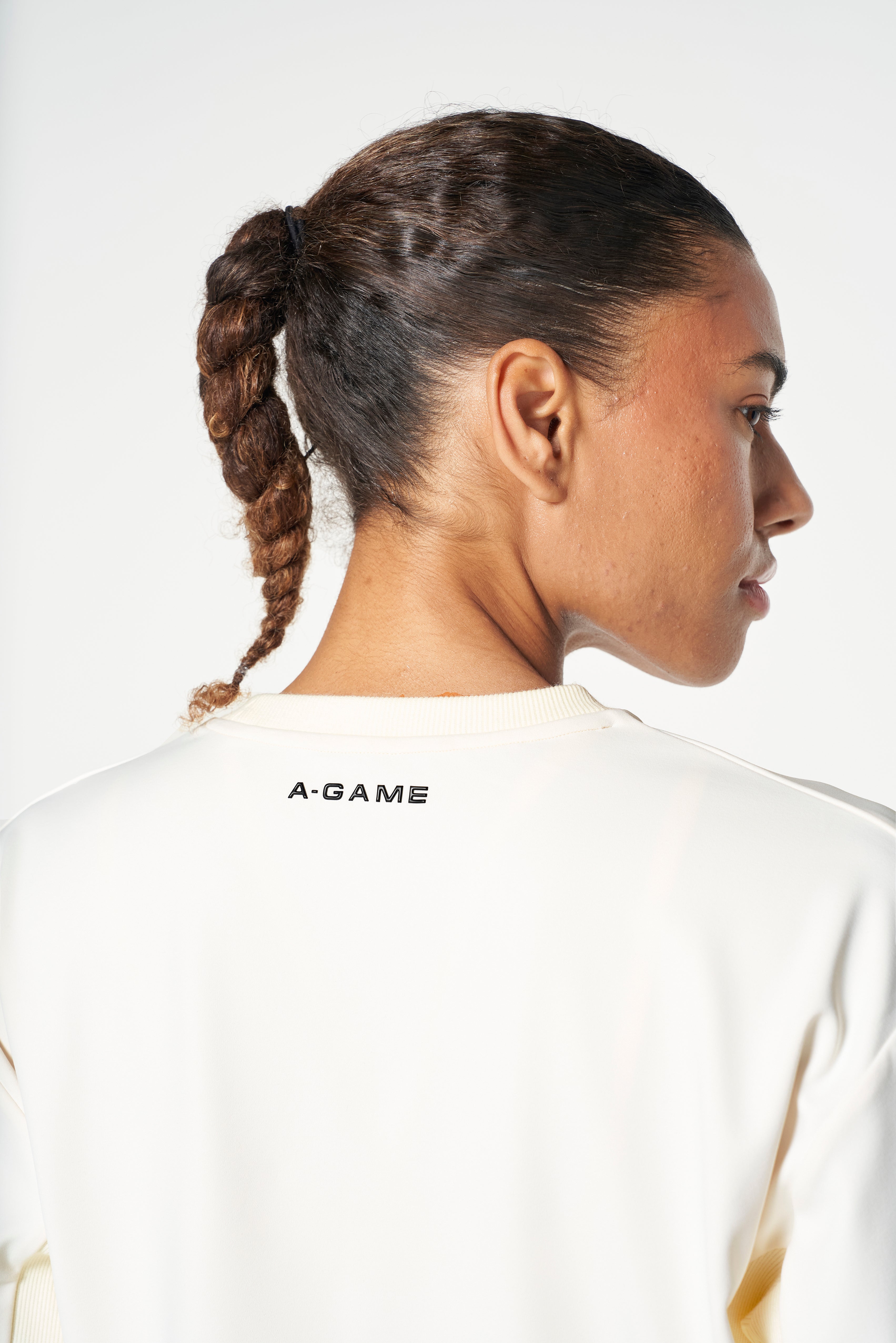 Women's Oversized Track Sweater - Ecru