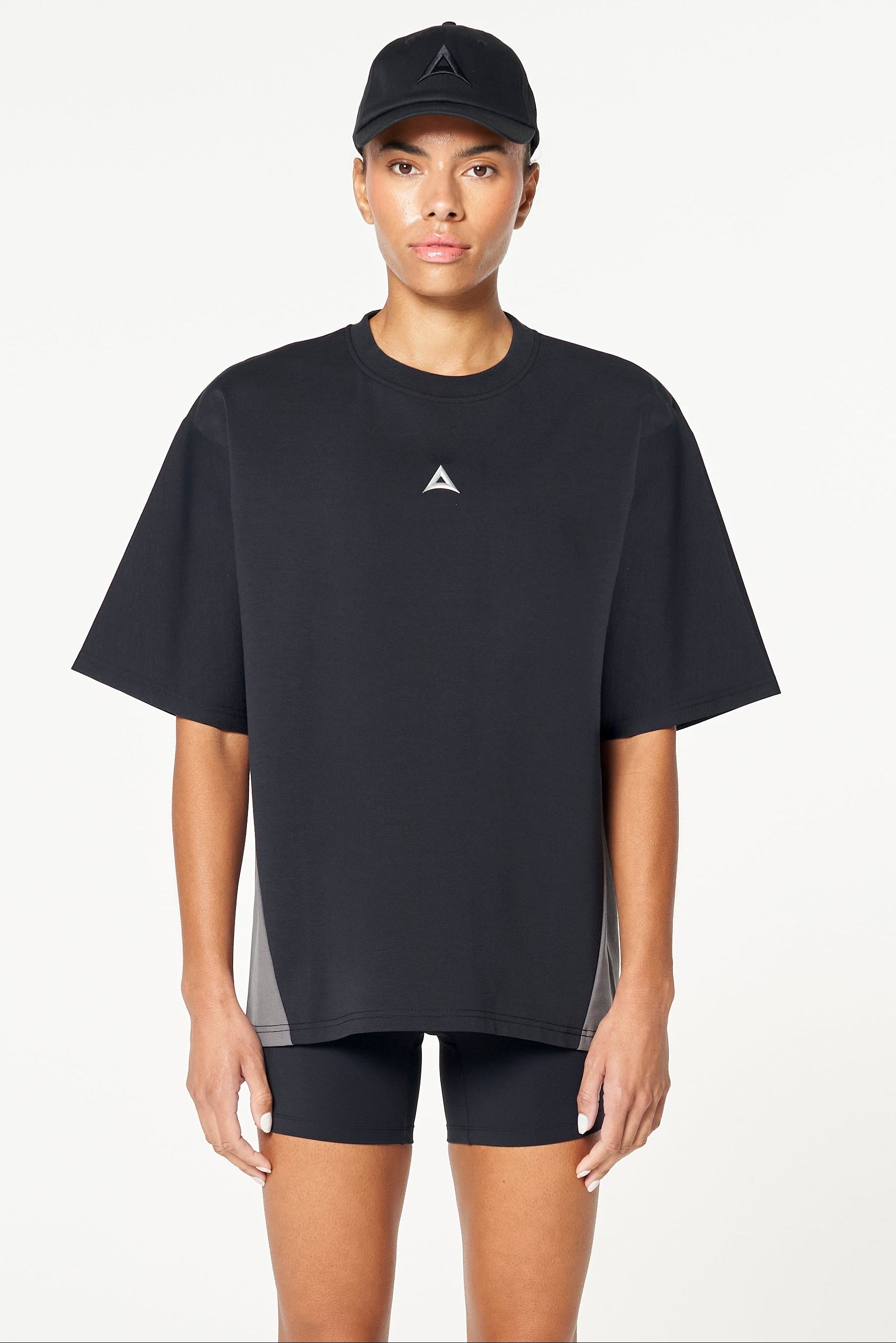 WOMENS LIFEWEAR OVERSIZED T-SHIRT - BLACK