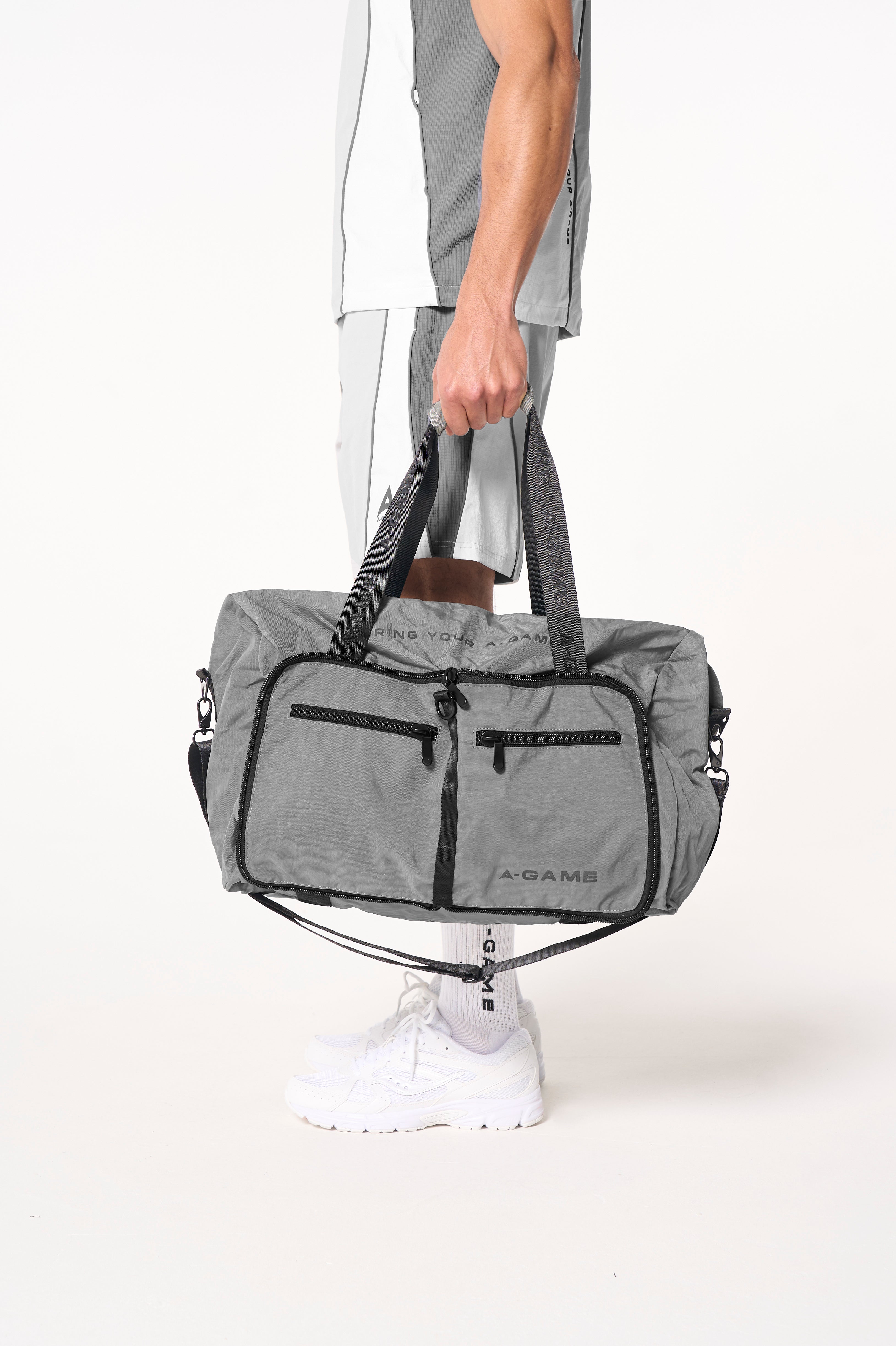 Men's Textured Vest - Grey / White