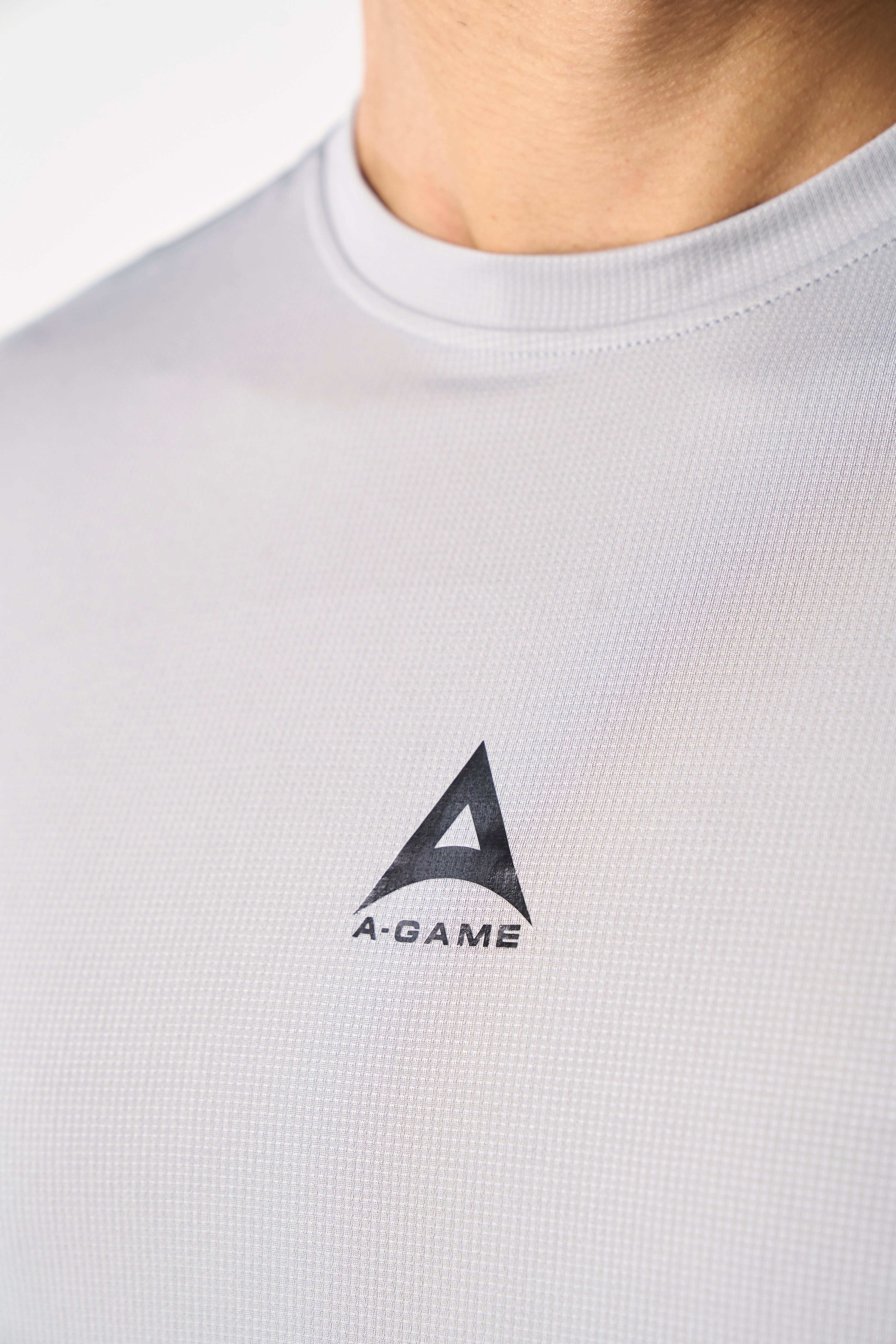 MENS A-GAME PERFORMANCE TRAINING T-SHIRT - STEEL GREY