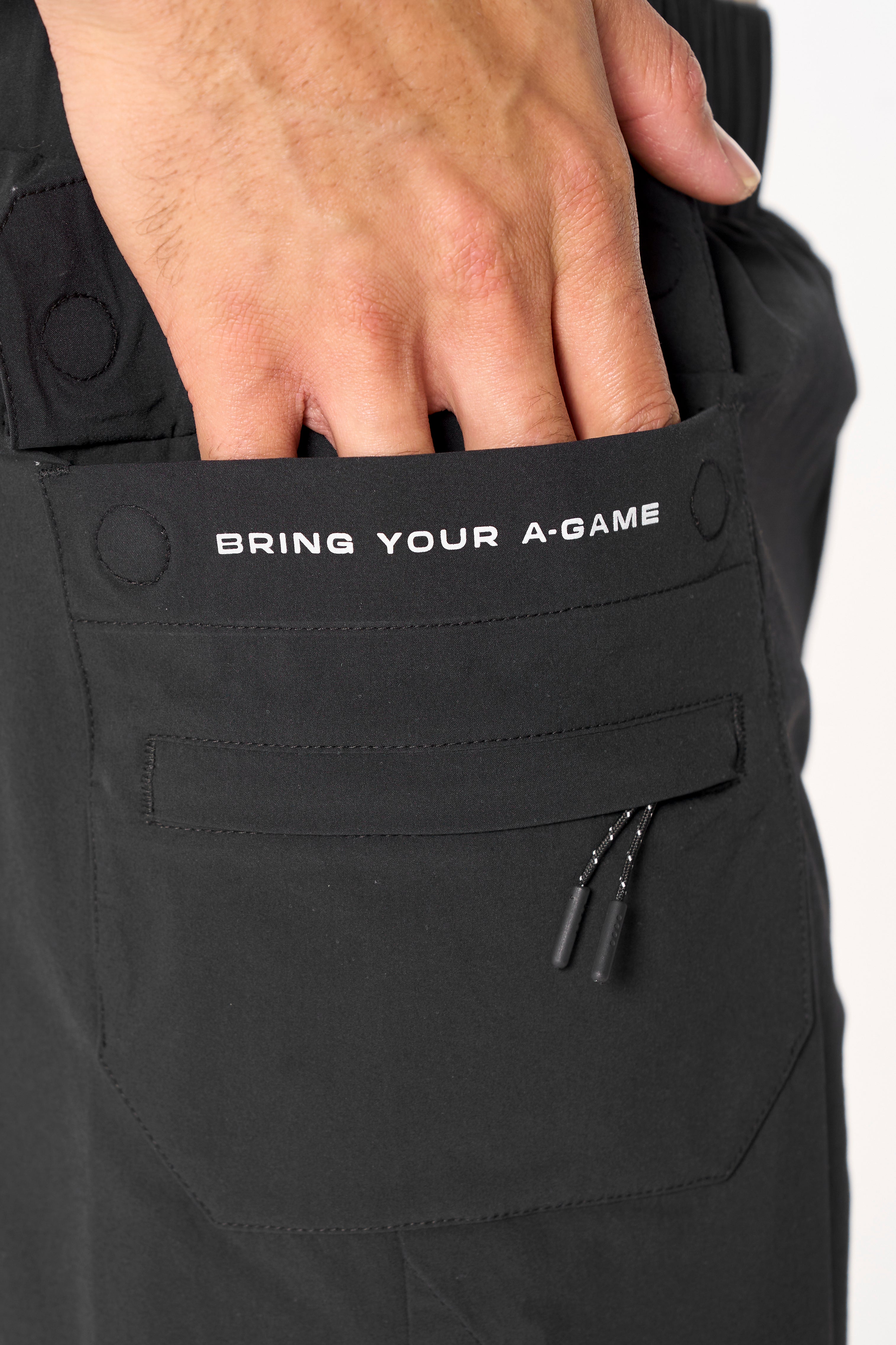 Men's 2-in-1 Cargo Shorts - Black