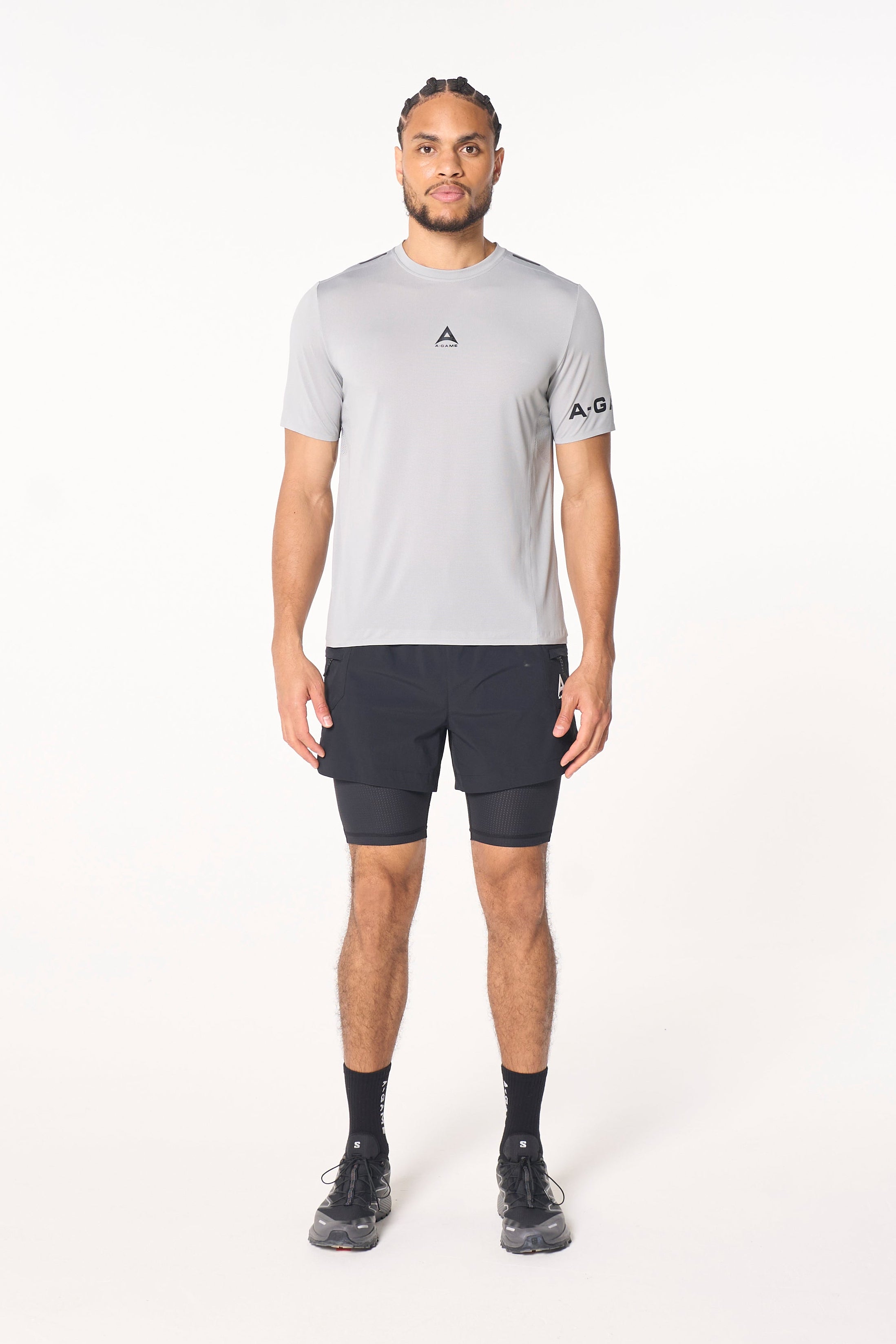 Men's 2-in-1 Cargo Shorts - Black