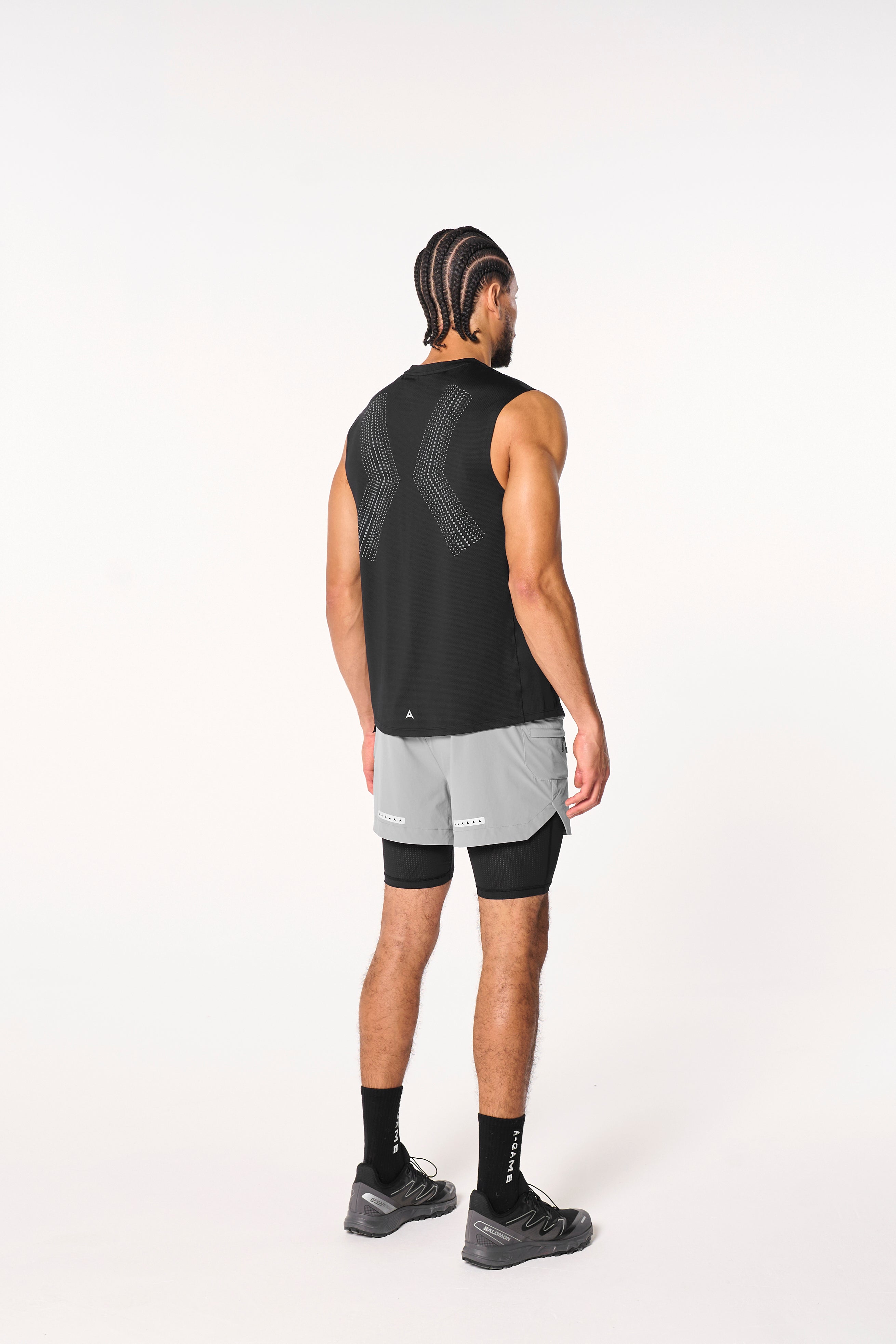 Men's Mesh Panelled Tank - Black