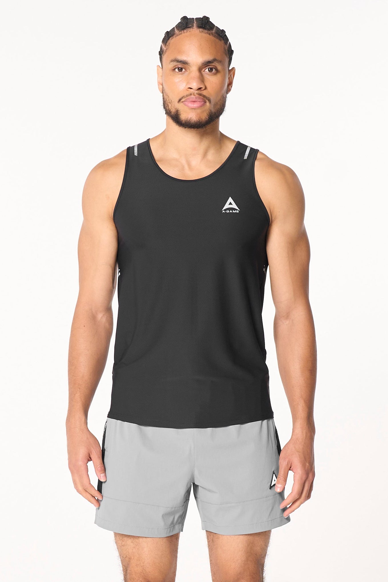 Men's Curved Hem Training Vest - Black
