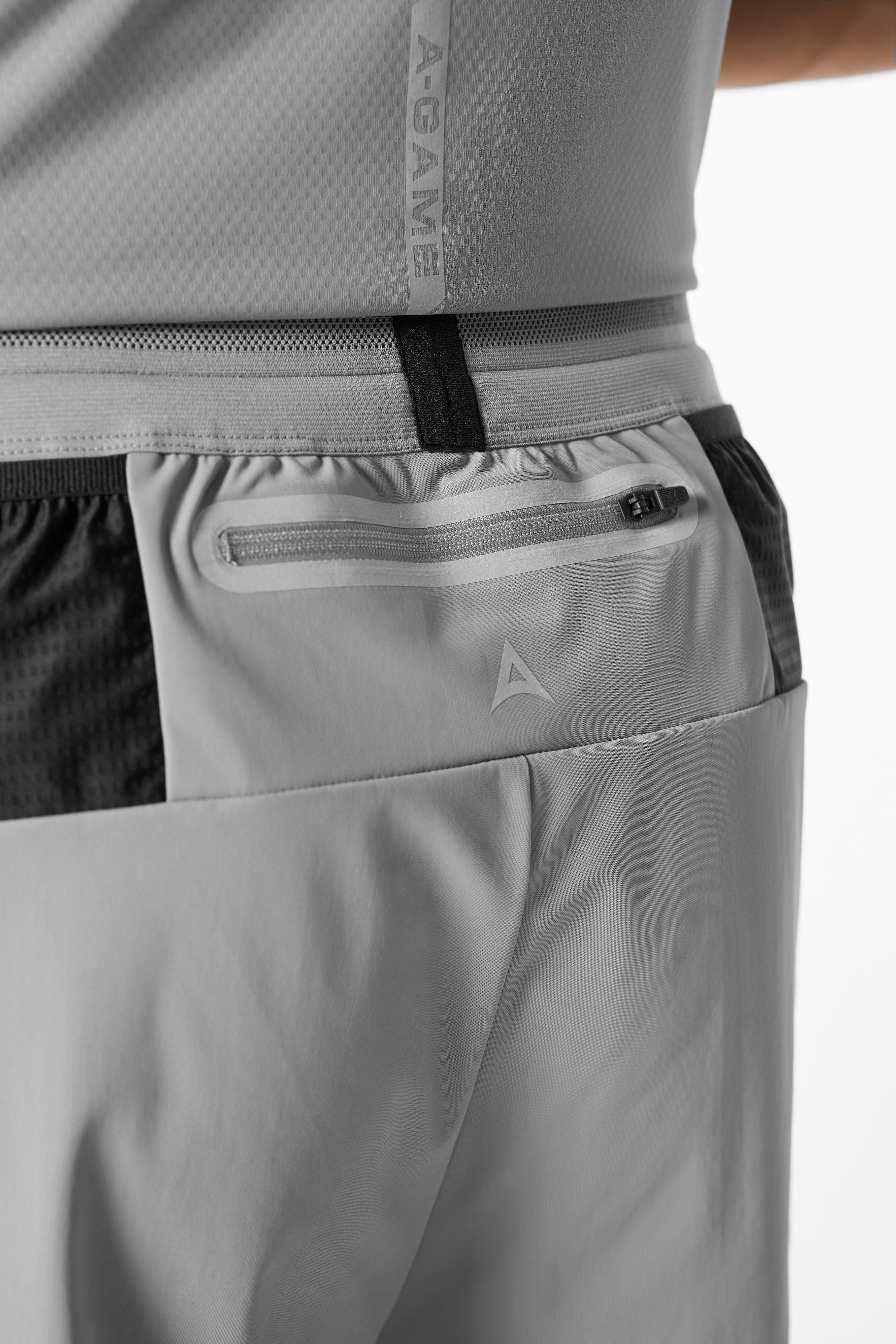 Men's Cuffed Training Pants - Grey / Black