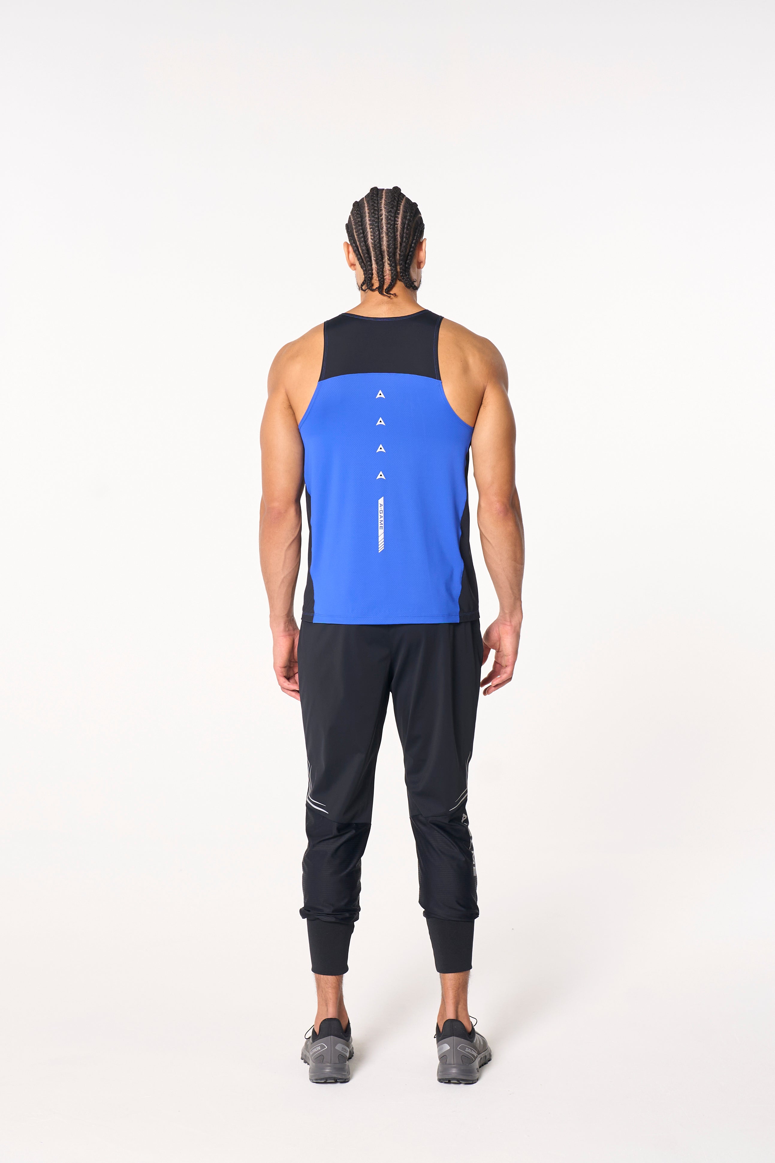 Men's Mesh Panel Vest - Cobalt Blue / Black