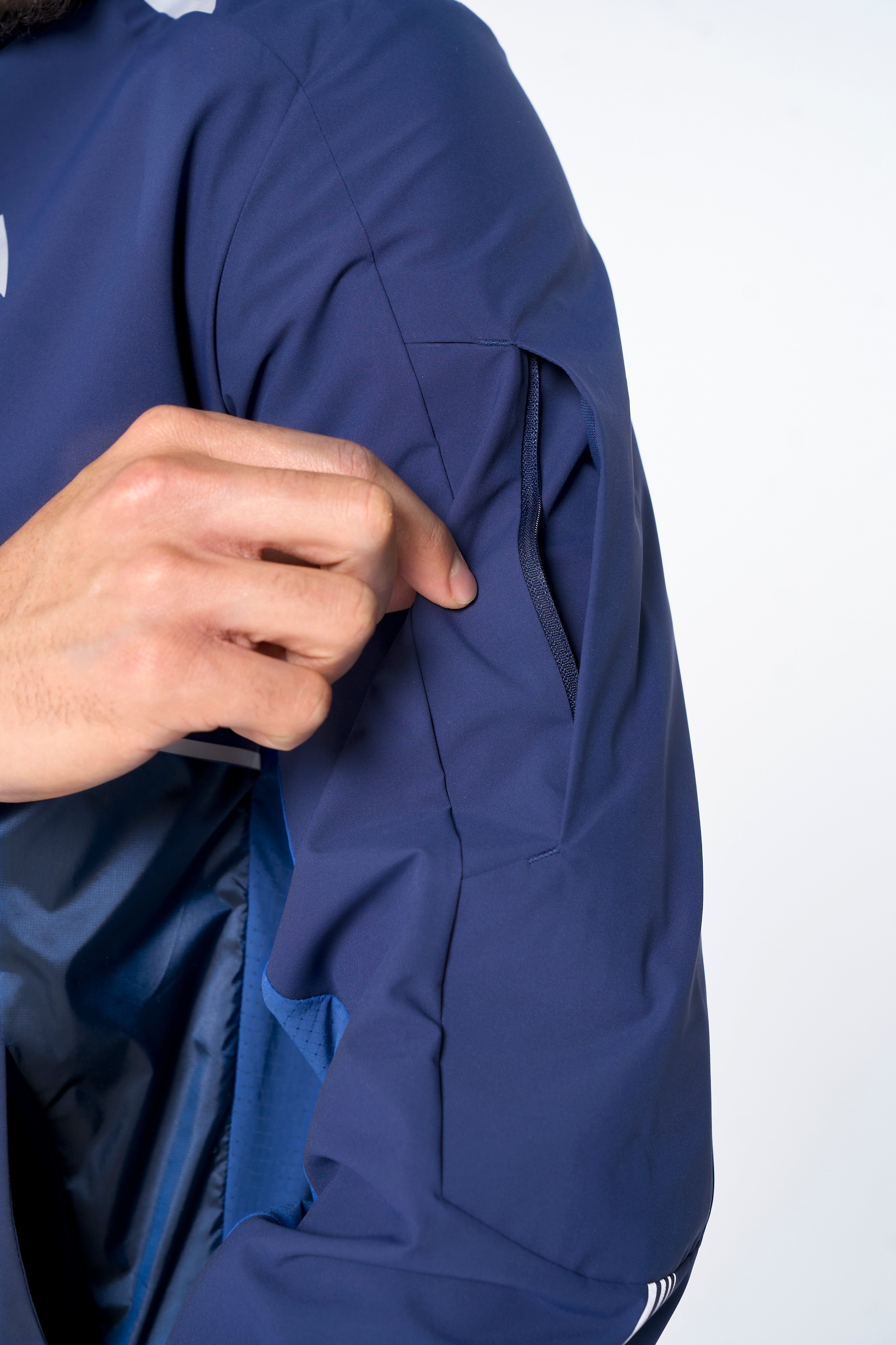 MENS LIGHTWEIGHT WINDBREAKER JACKET - NAVY / COBALT BLUE