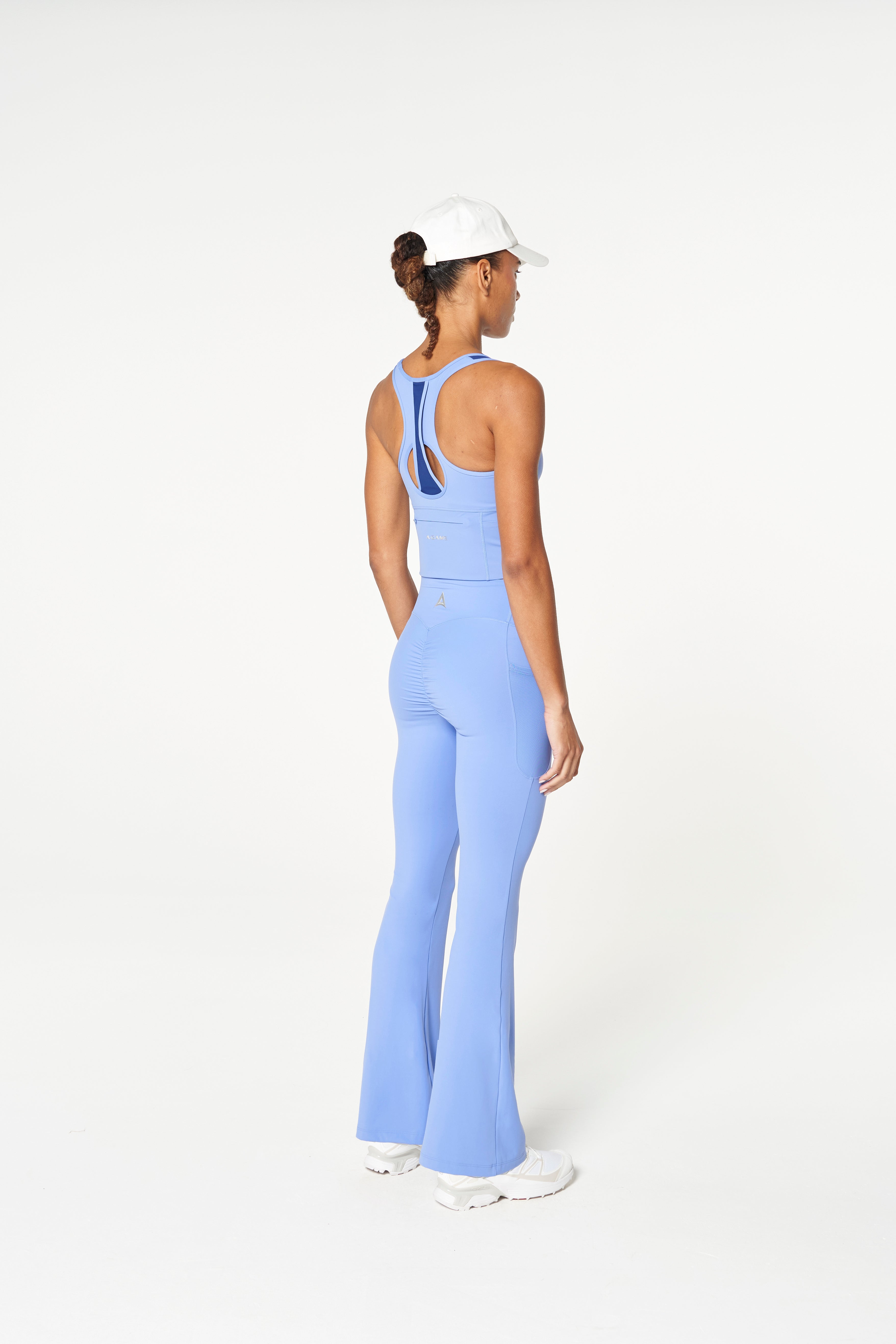 Women's Medium Support Mesh Overlay Sports Bra - Cornflower