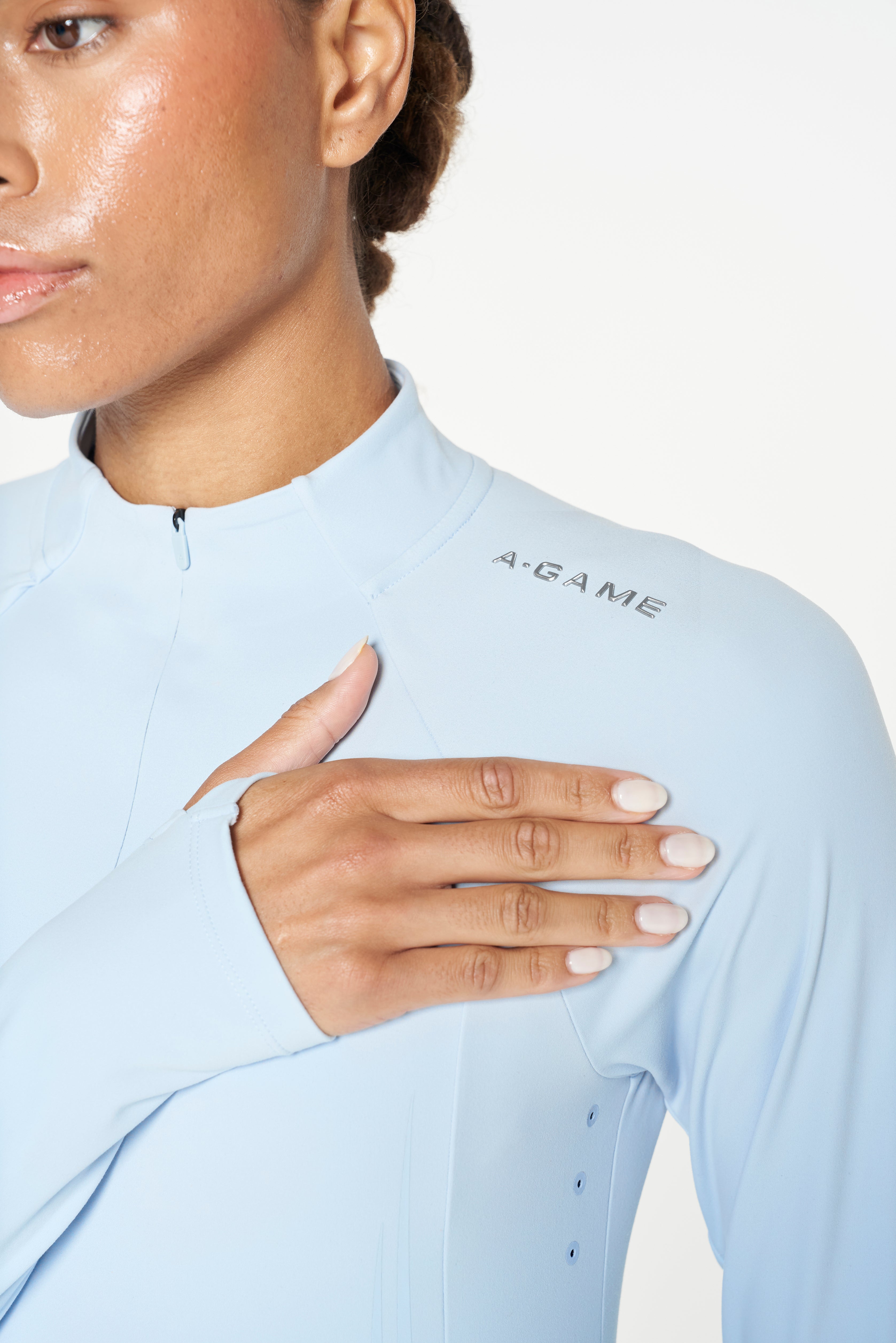 Women's Core Training 1/4 Zip - Pale Blue