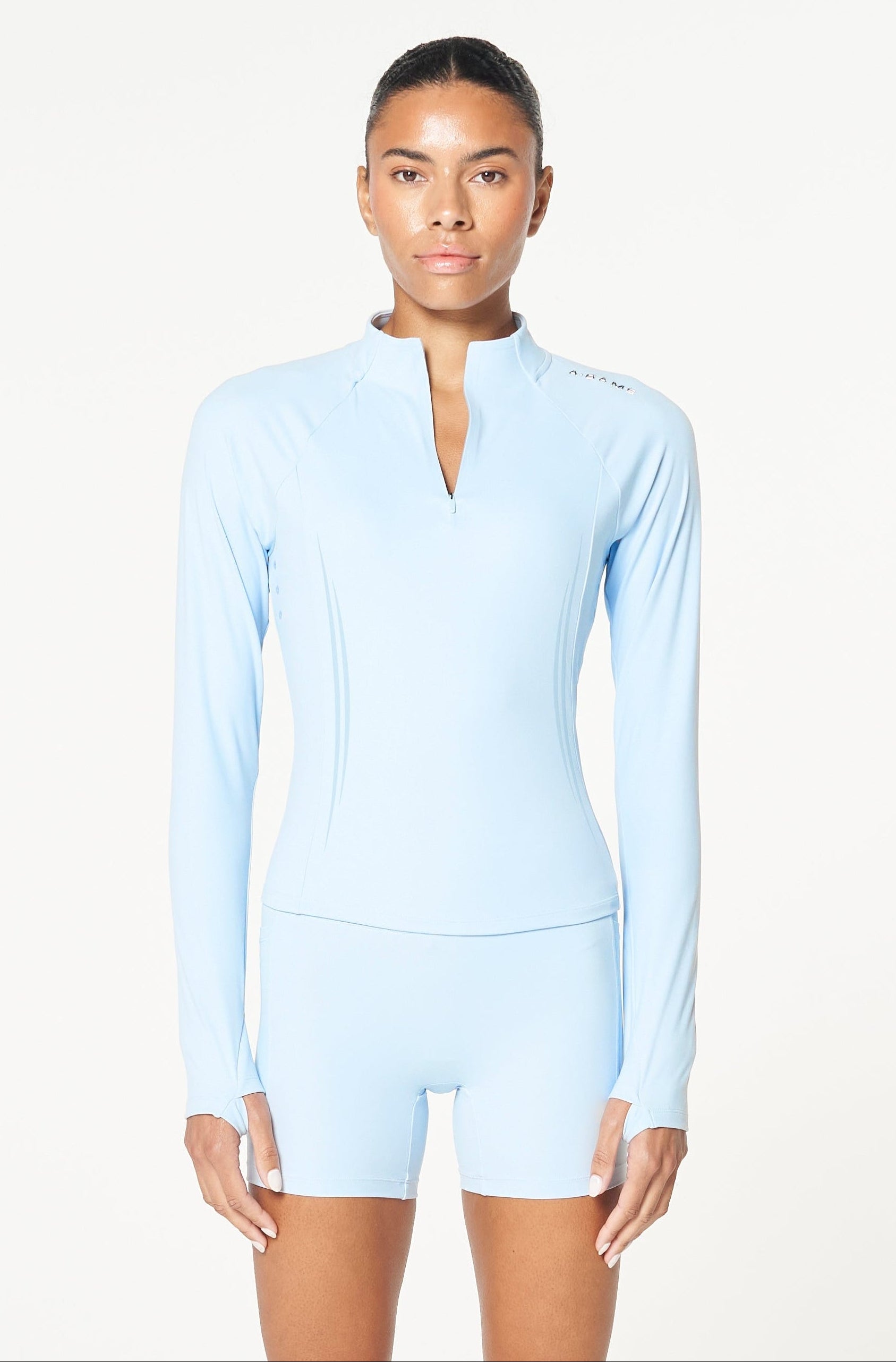 Women's Core Training 1/4 Zip - Pale Blue