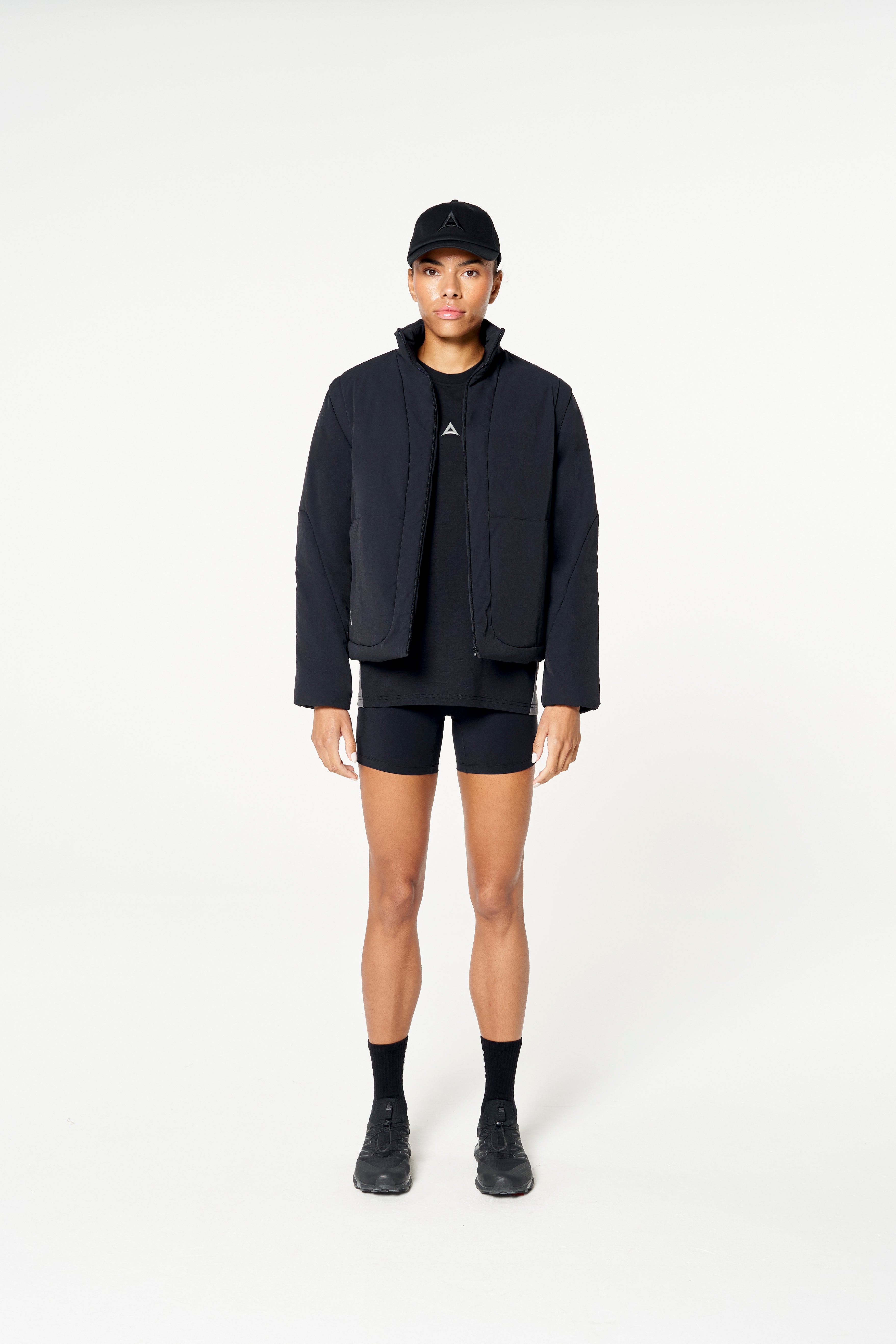 WOMENS LIGHT WEIGHT PADDED JACKET - BLACK