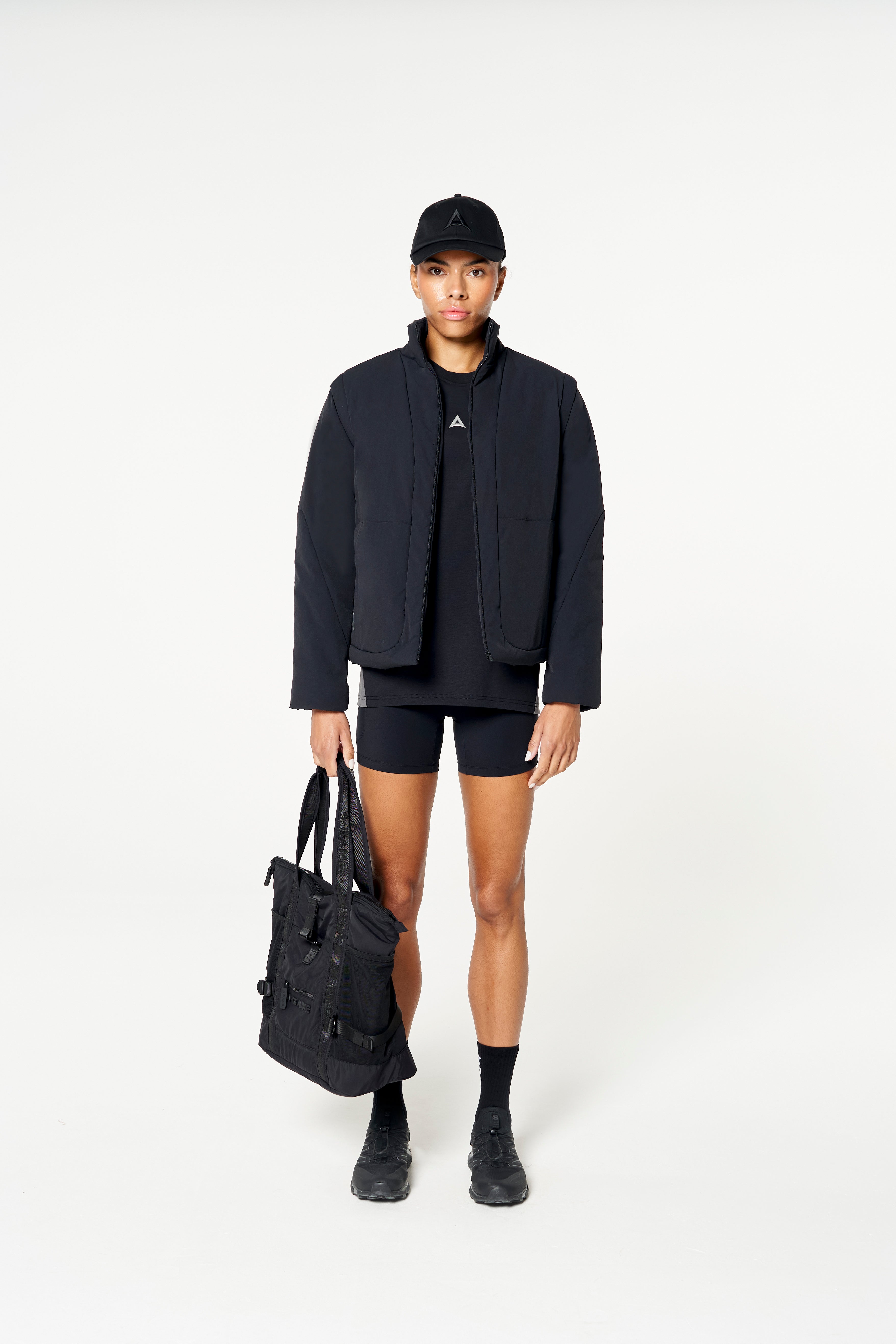 WOMENS LIGHT WEIGHT PADDED JACKET - BLACK