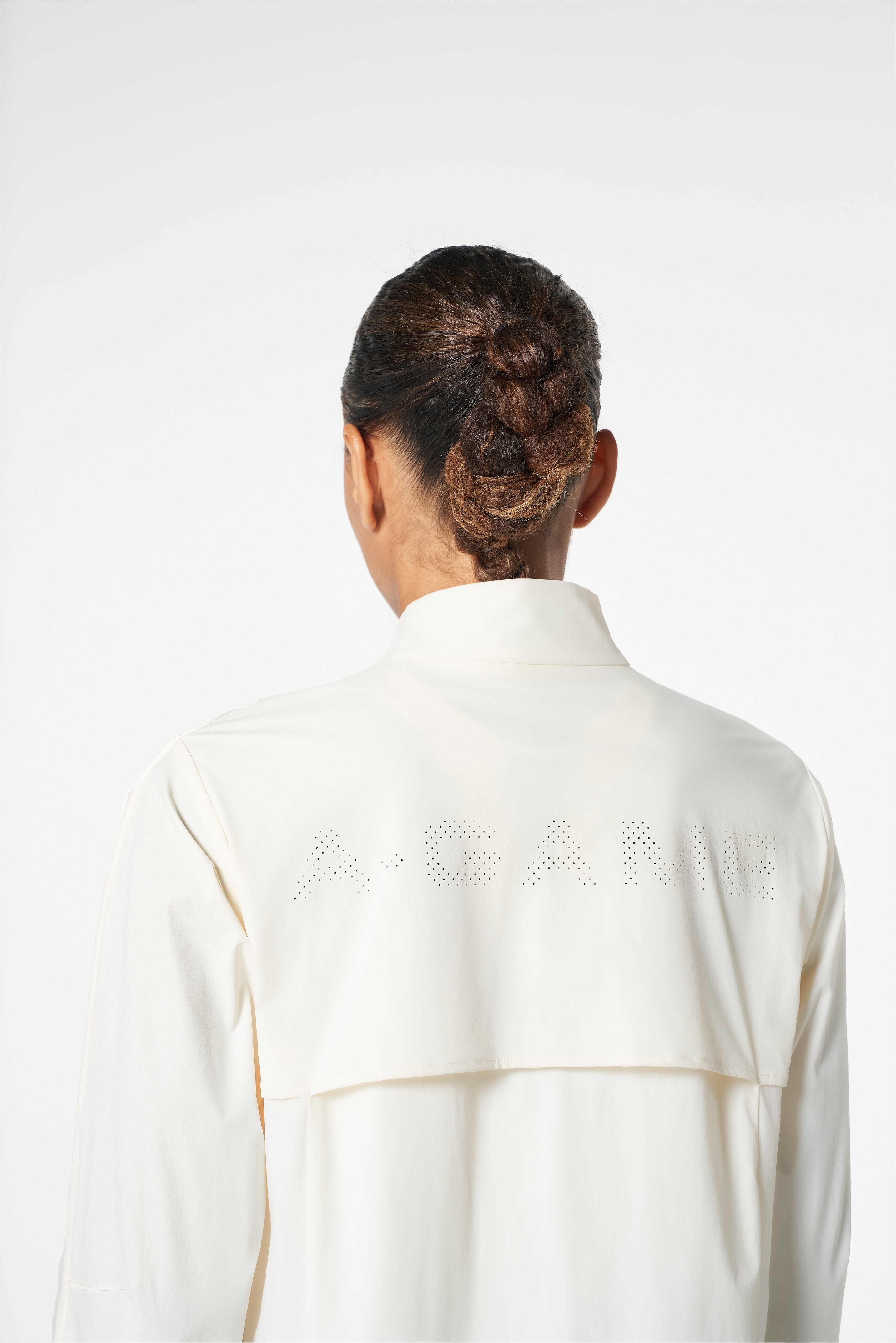 WOMENS HALF ZIP PULL OVER JACKET - ECRU