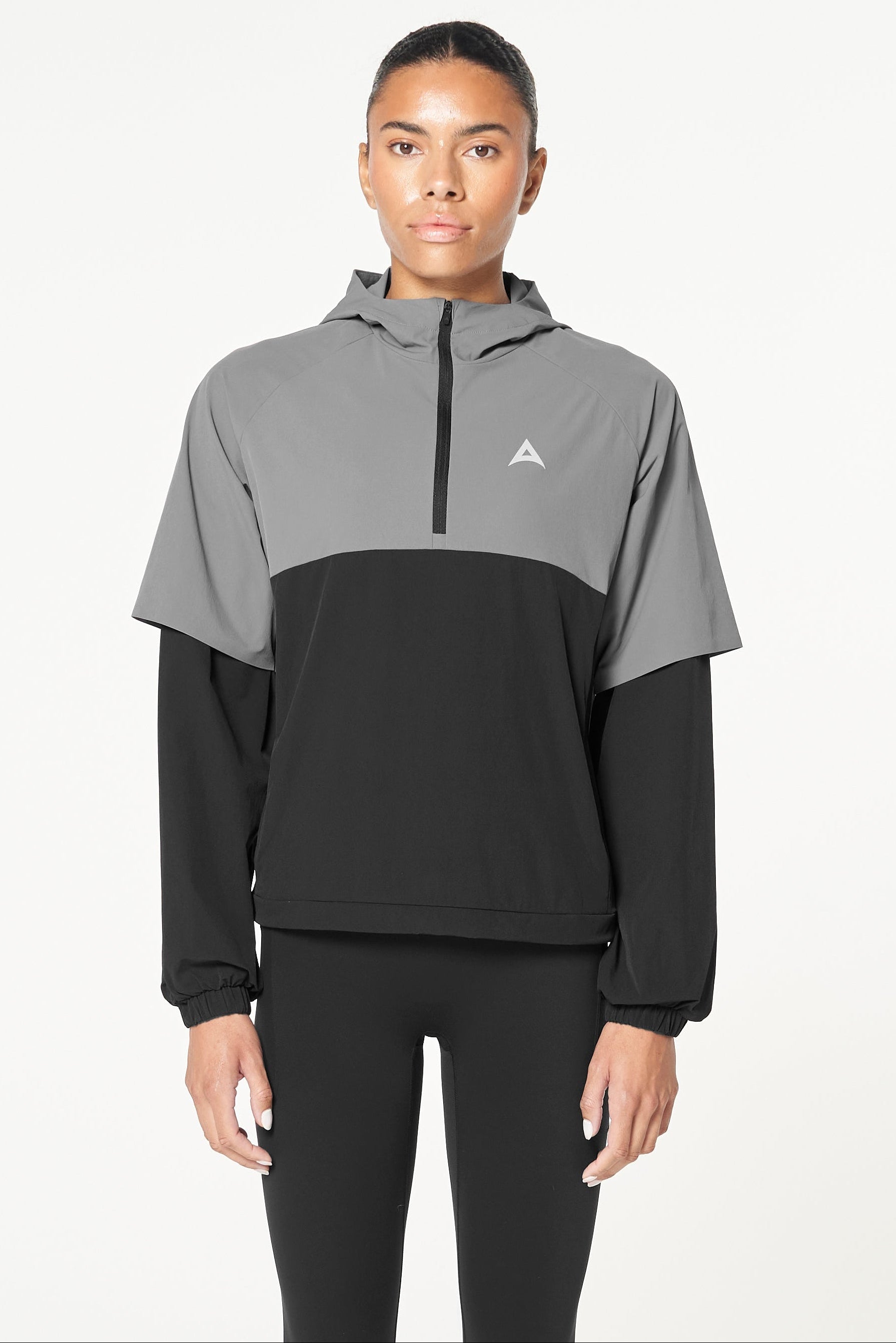 WOMENS QUARTER ZIP JACKET - BLACK