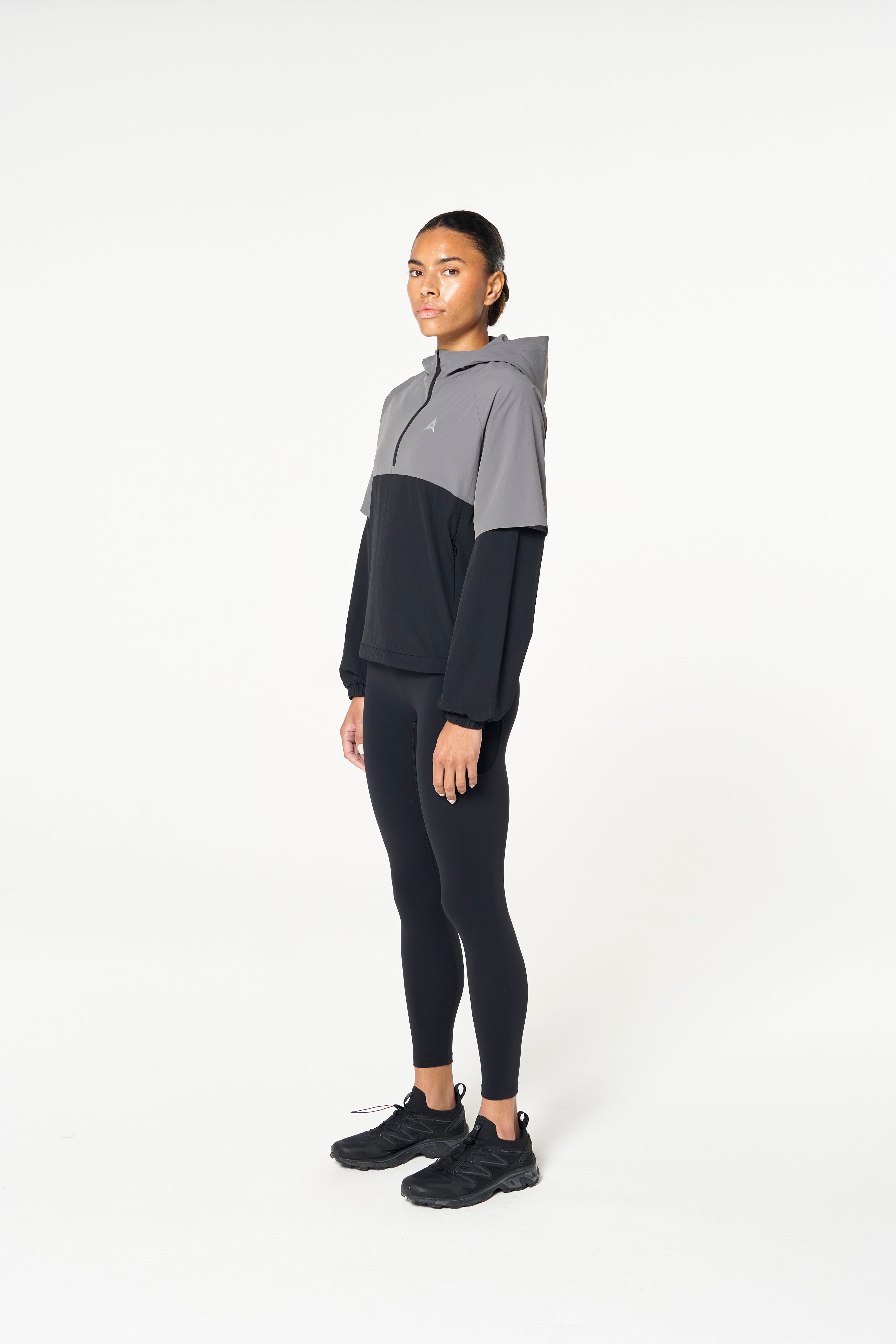 WOMENS QUARTER ZIP JACKET - BLACK