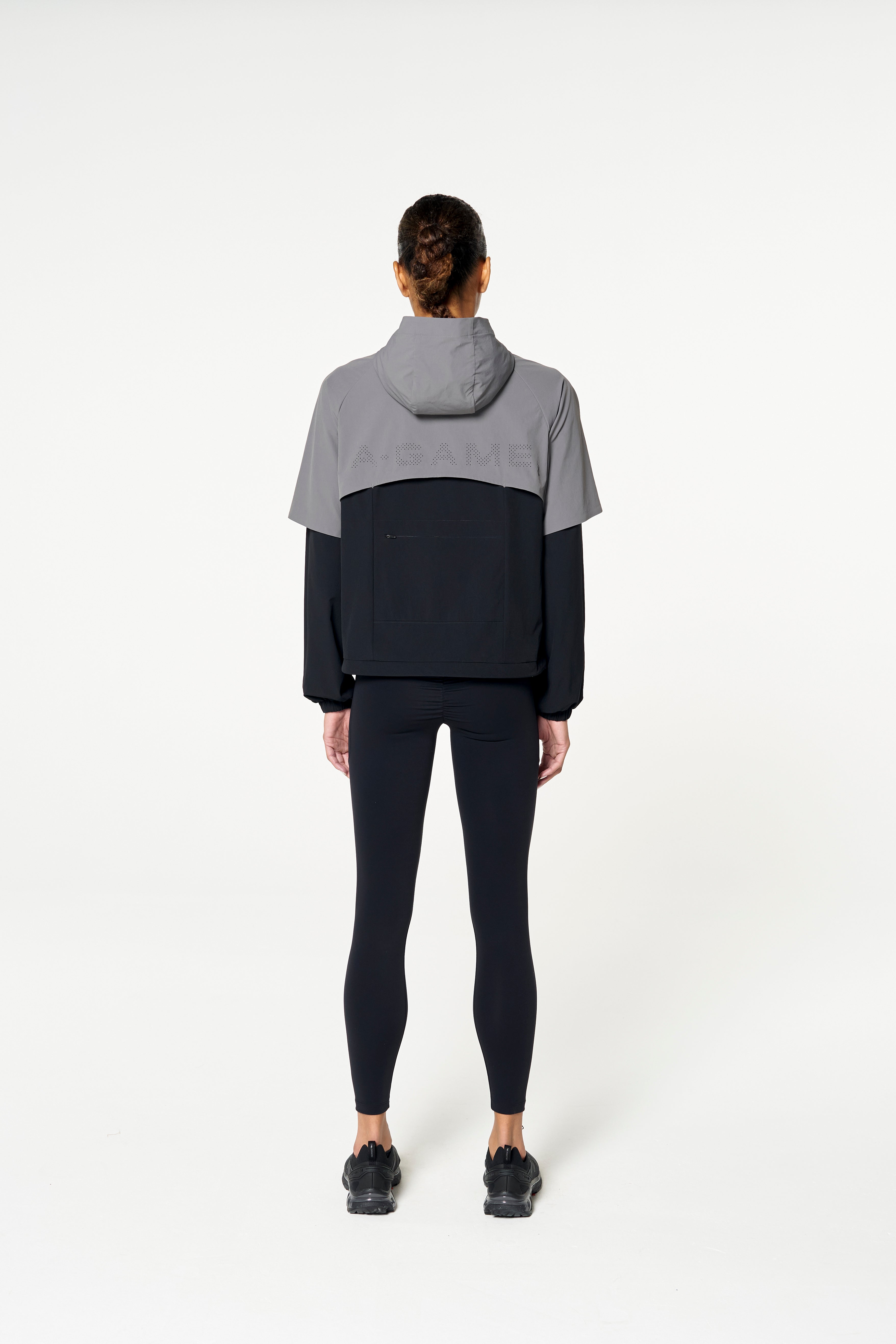 WOMENS QUARTER ZIP JACKET - BLACK