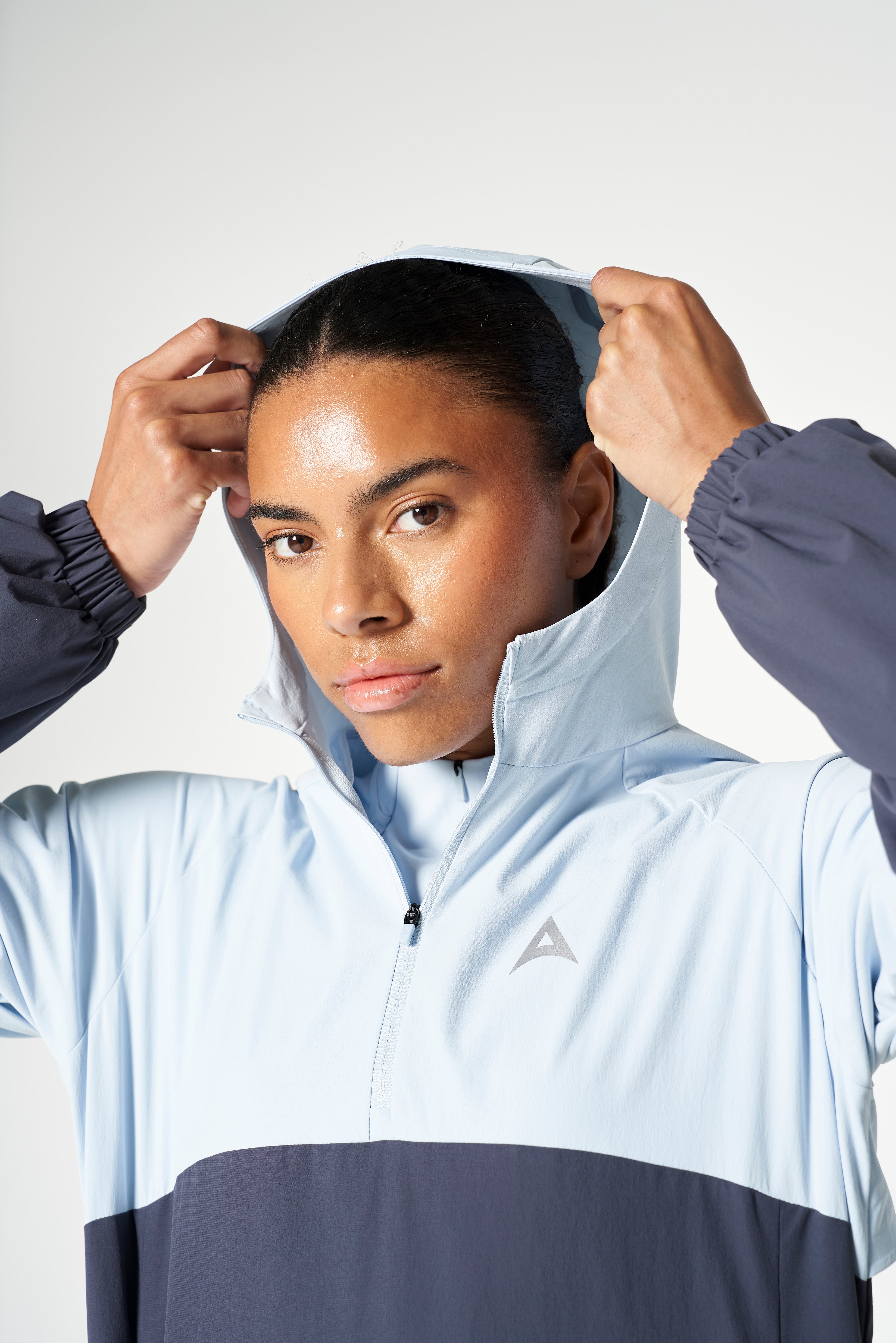 WOMENS QUARTER ZIP JACKET - BLUE