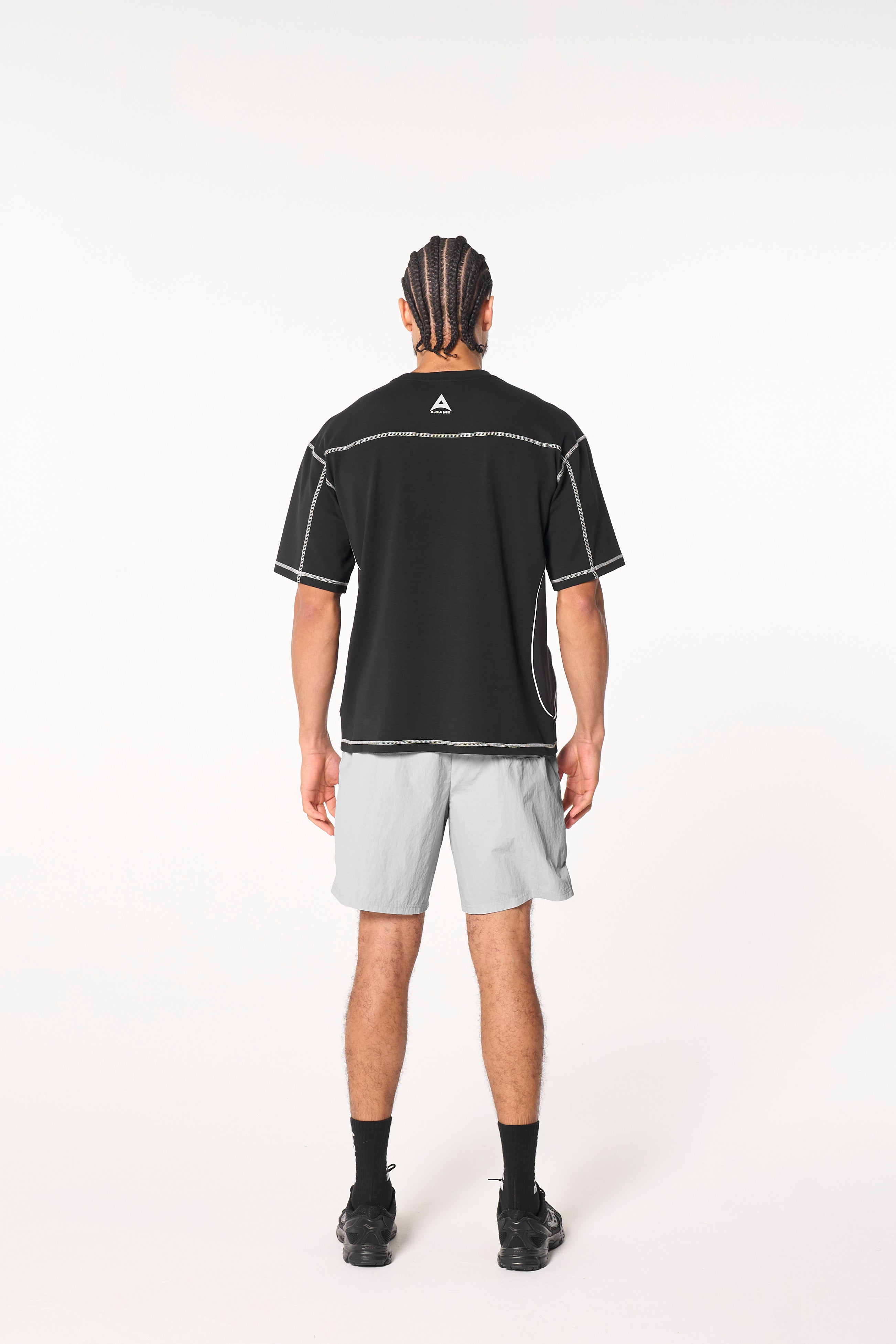 Men's Seam Detail Tech T-Shirt - Black