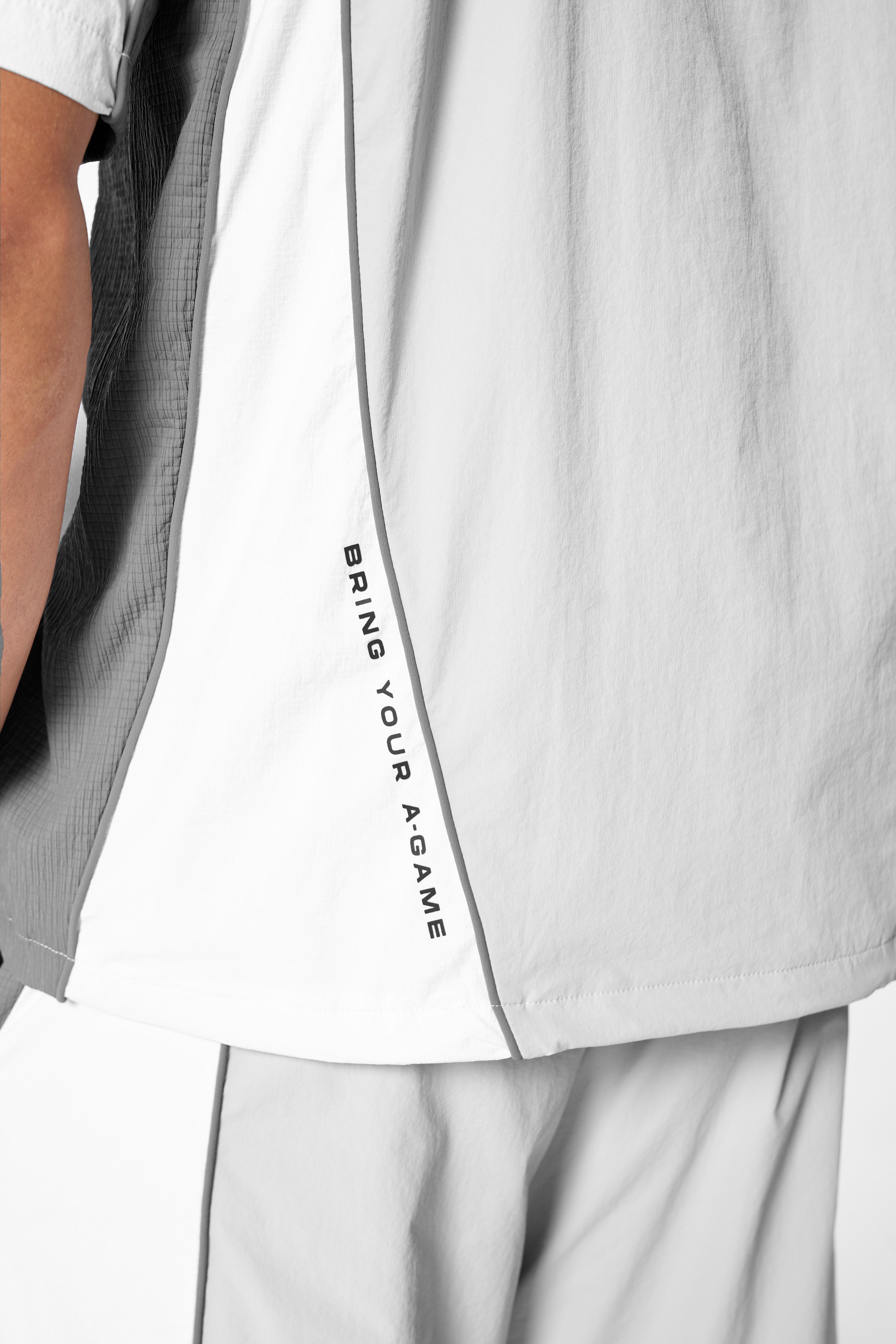 Men's Textured T-Shirt - Grey / White