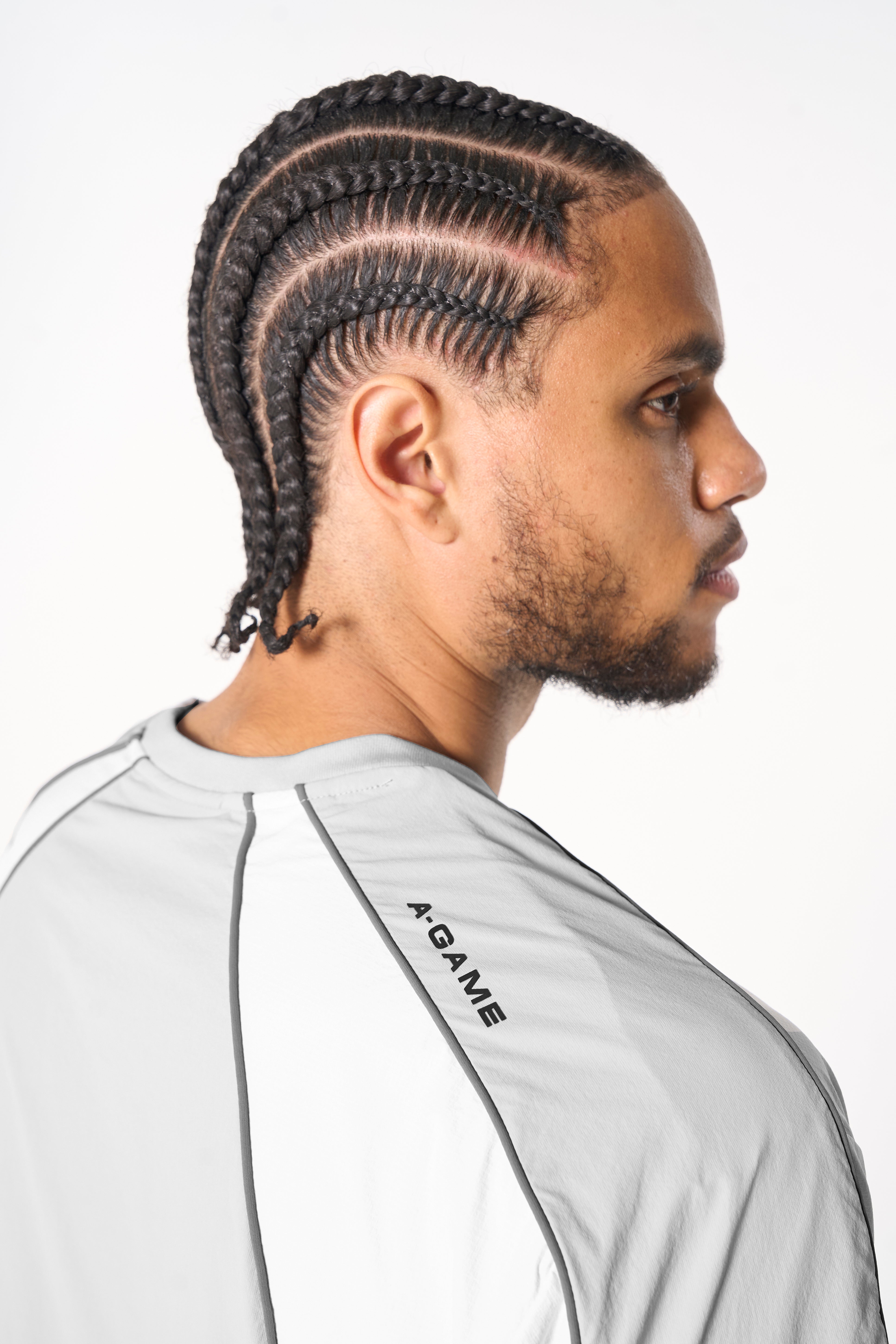 Men's Textured T-Shirt - Grey / White