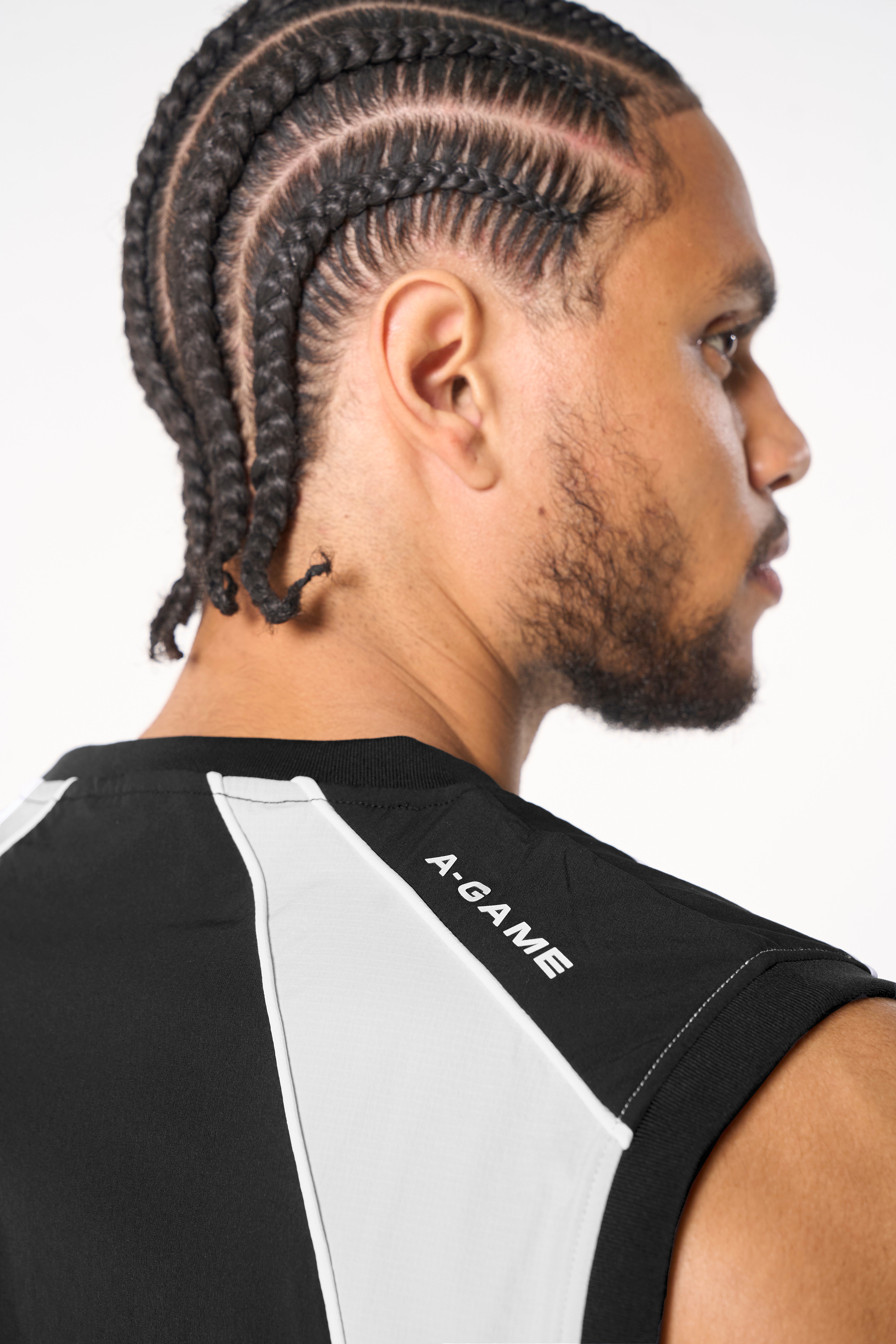 Men's Textured Vest - Black / Lightgrey