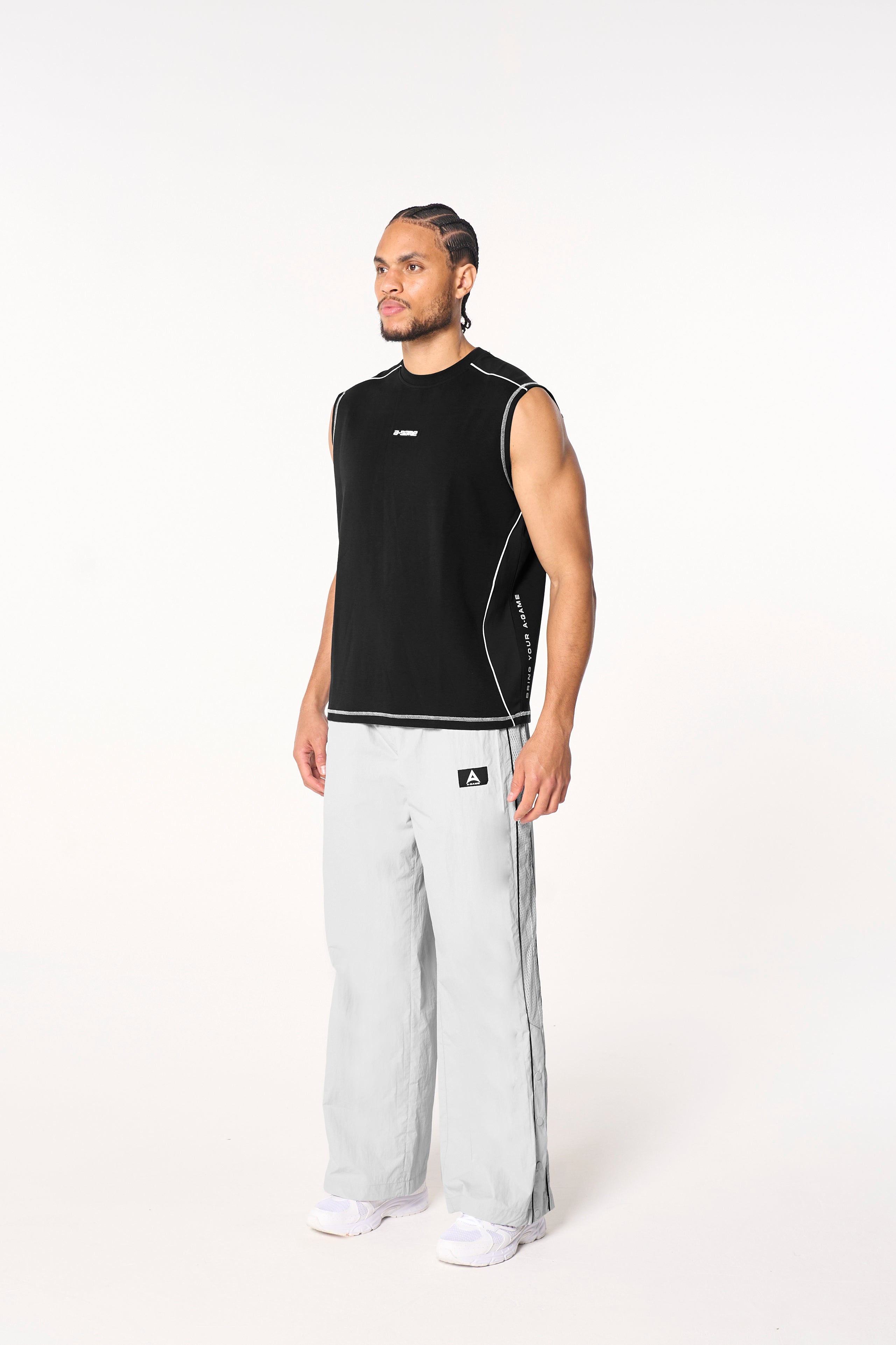 Men's Seam Detail Tech T-Shirt - Black