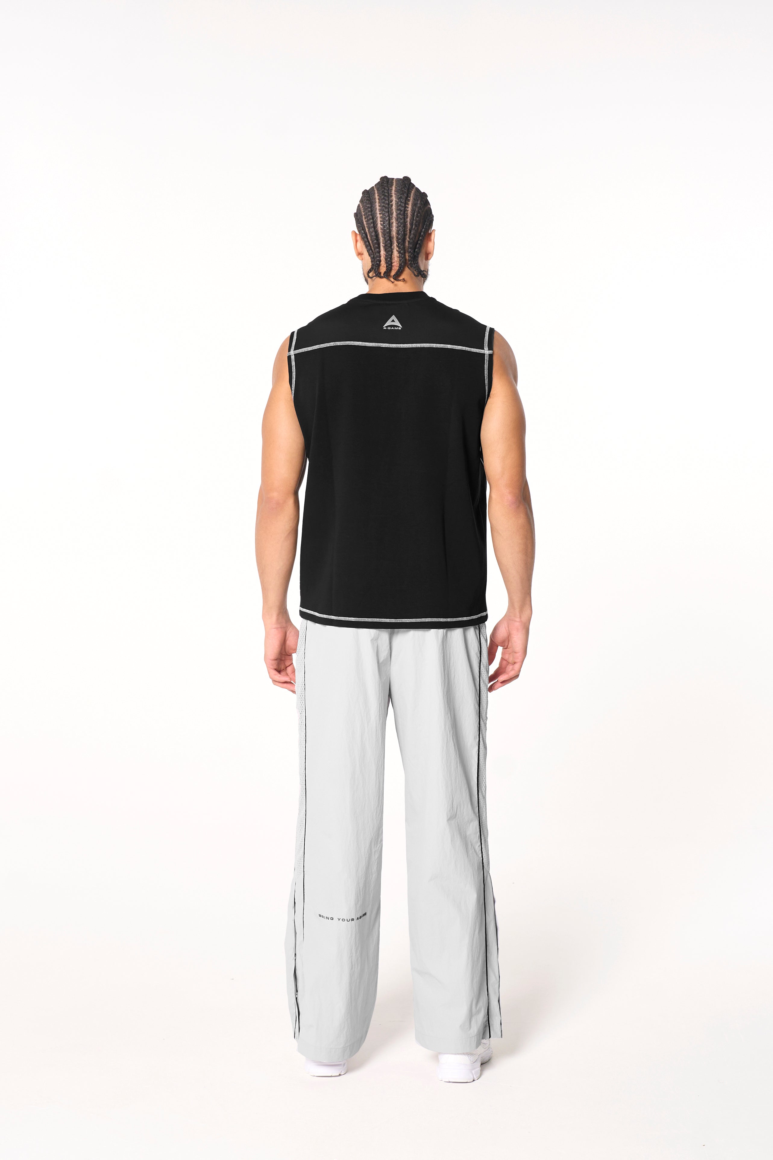 Men's Seam Detail Tech T-Shirt - Black