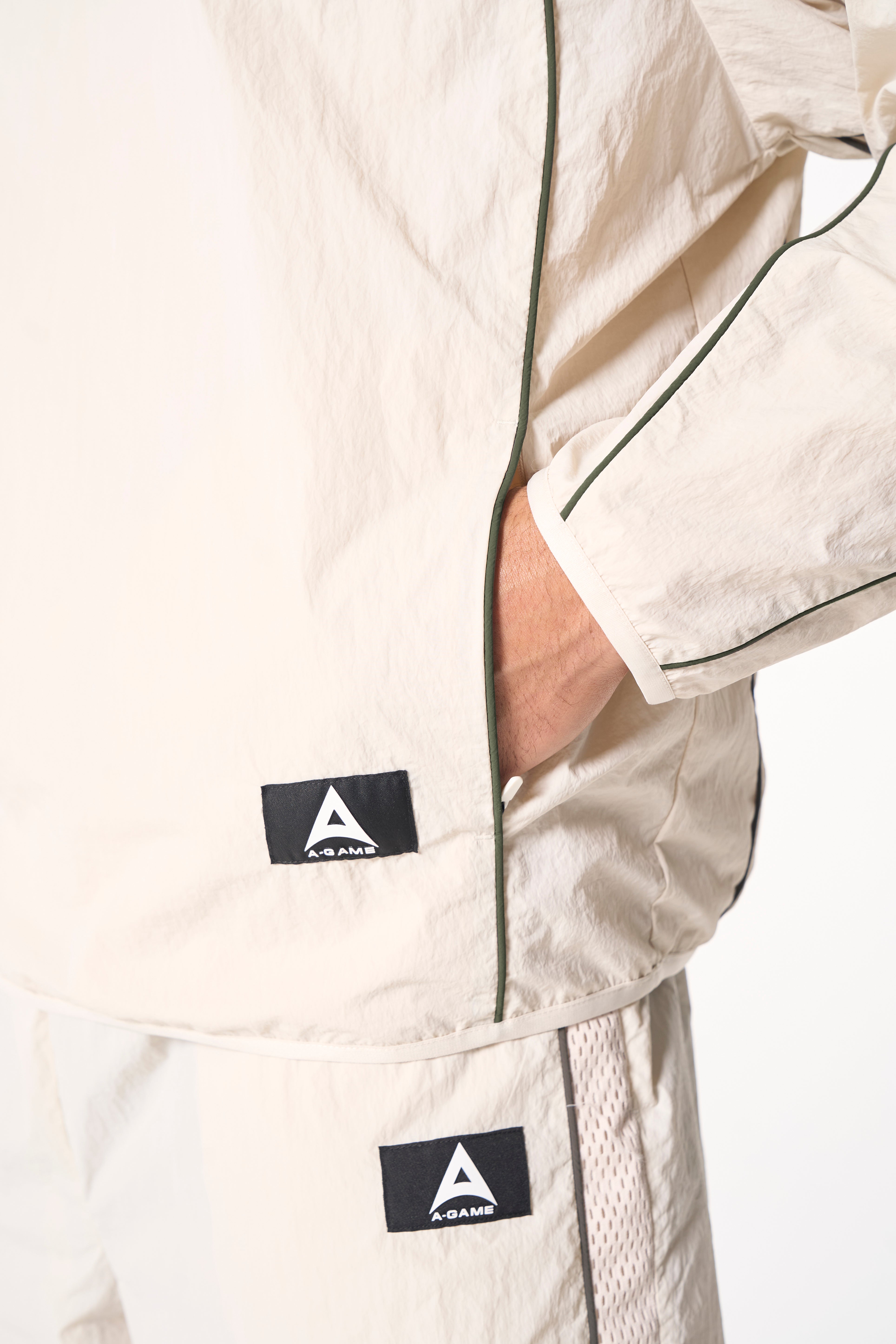 Men's Woven Tech Top - Beige